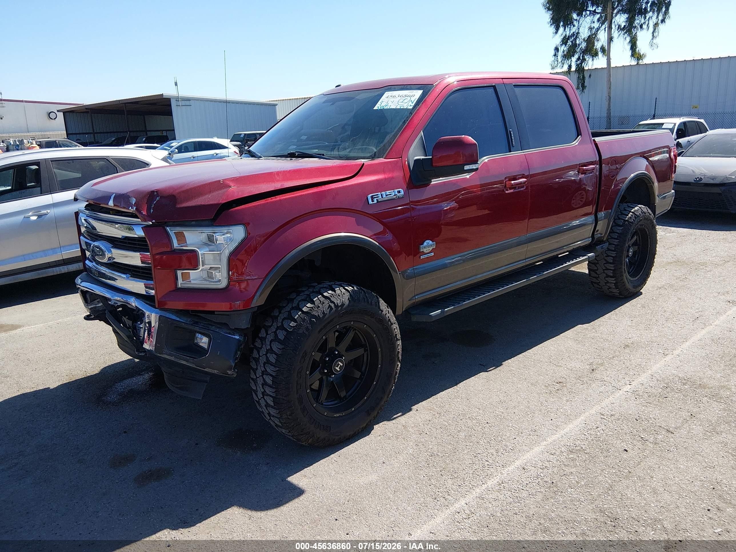 2015 Ford F-150 King Ranch Burgundy vin: 1FTEW1EG0FKD72676