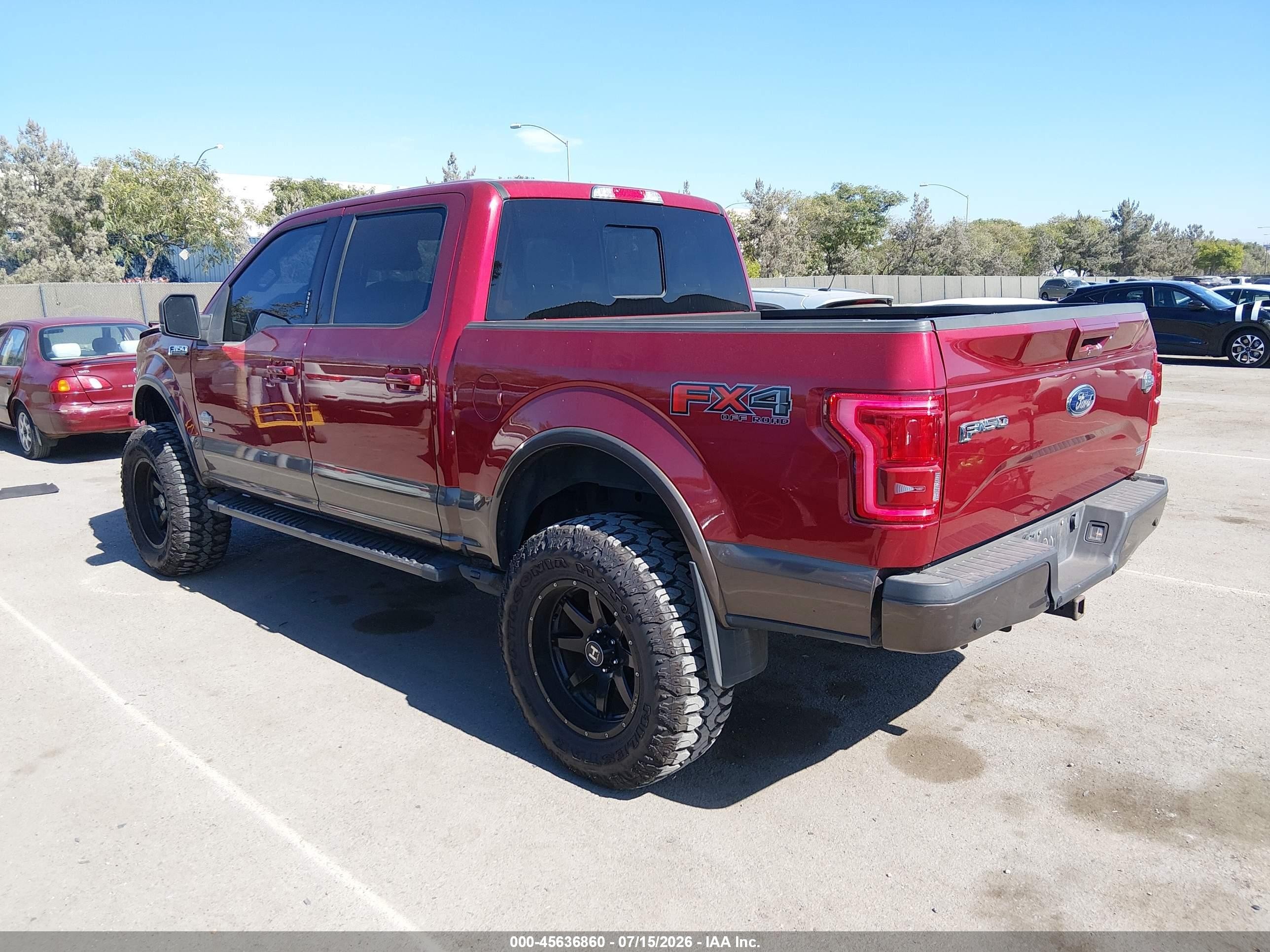 2015 Ford F-150 King Ranch Burgundy vin: 1FTEW1EG0FKD72676