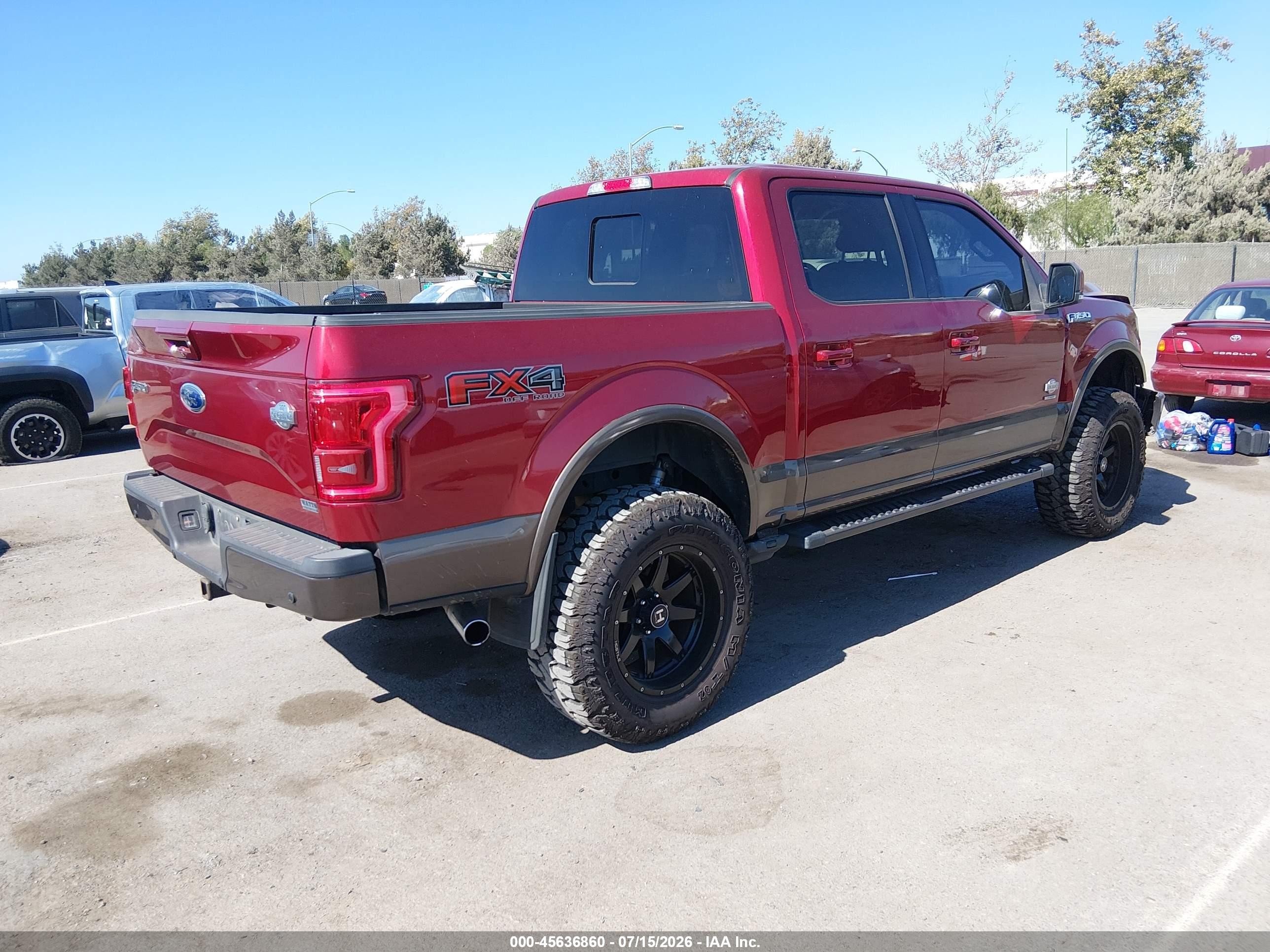 2015 Ford F-150 King Ranch Burgundy vin: 1FTEW1EG0FKD72676