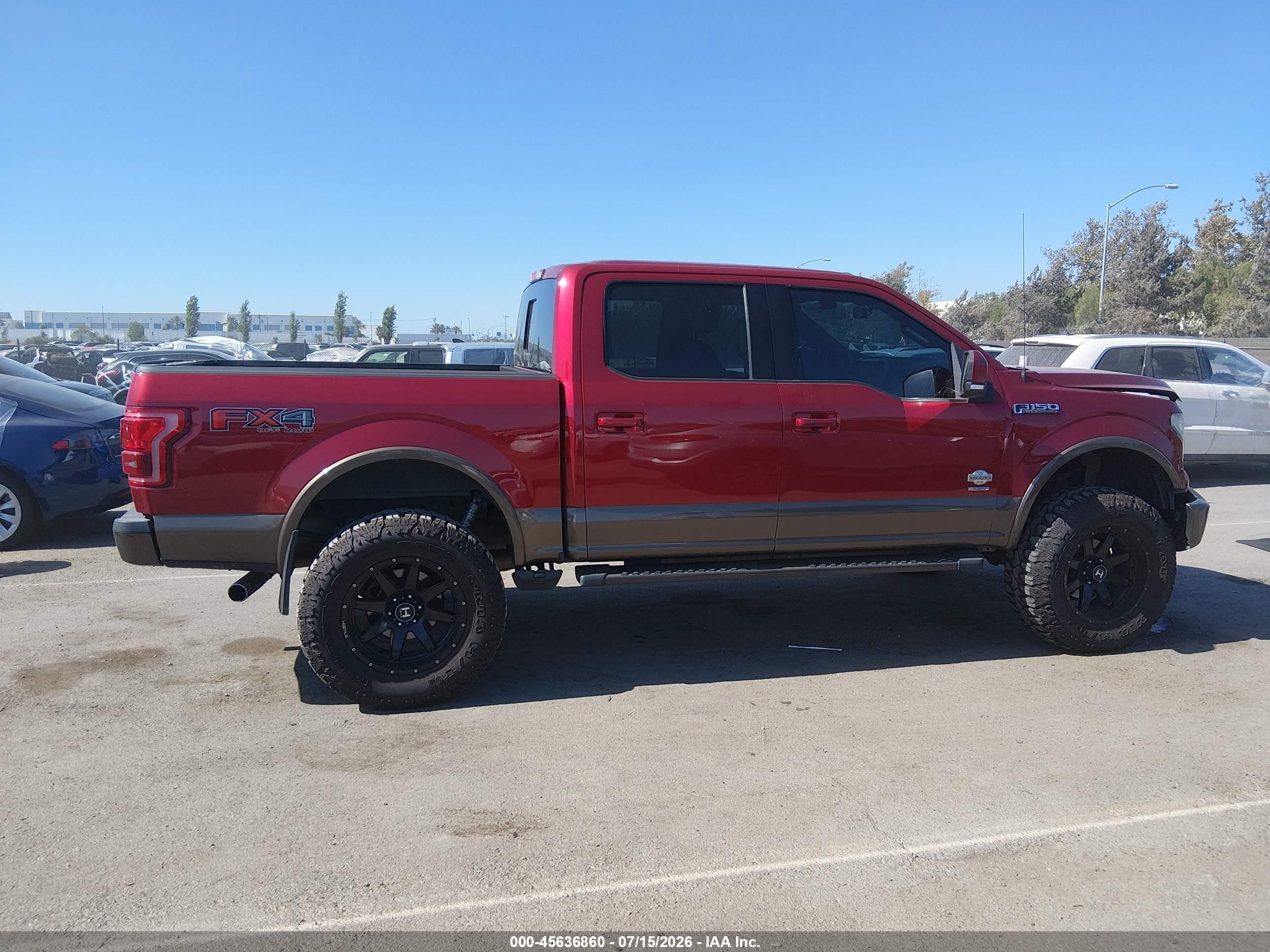 2015 Ford F-150 King Ranch Burgundy vin: 1FTEW1EG0FKD72676