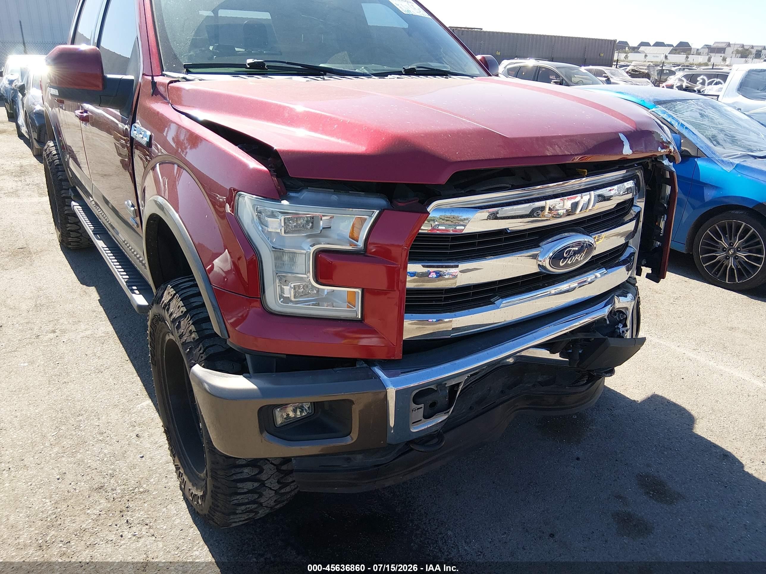 2015 Ford F-150 King Ranch Burgundy vin: 1FTEW1EG0FKD72676