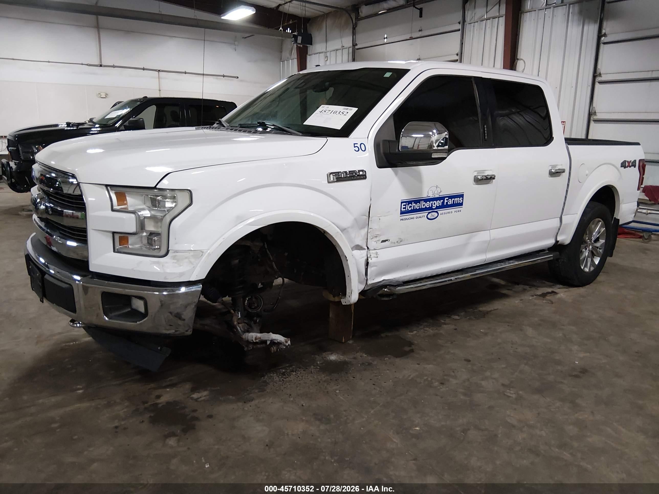 2015 Ford F-150 Lariat White vin: 1FTEW1EG0FKD84536
