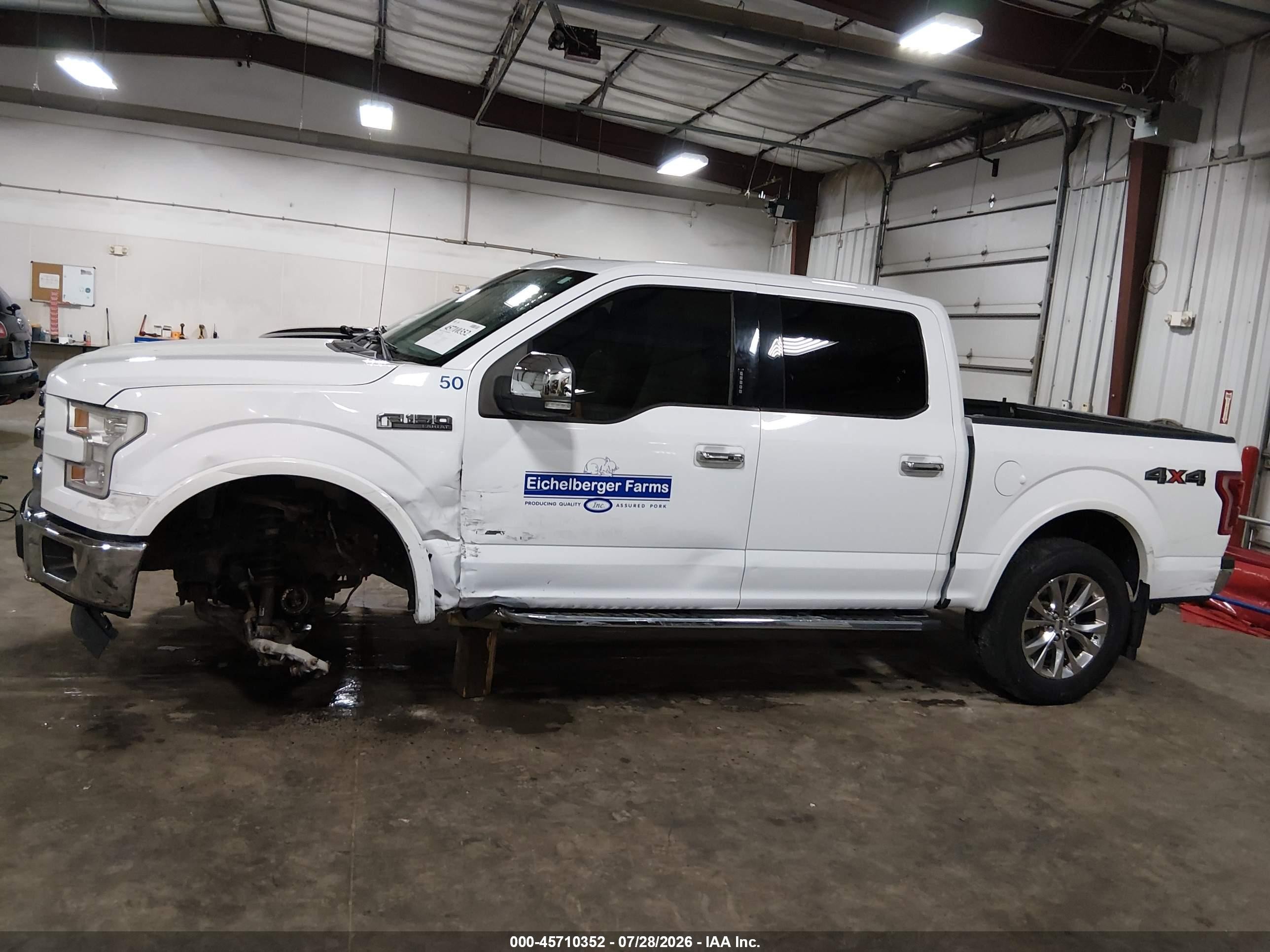 2015 Ford F-150 Lariat White vin: 1FTEW1EG0FKD84536