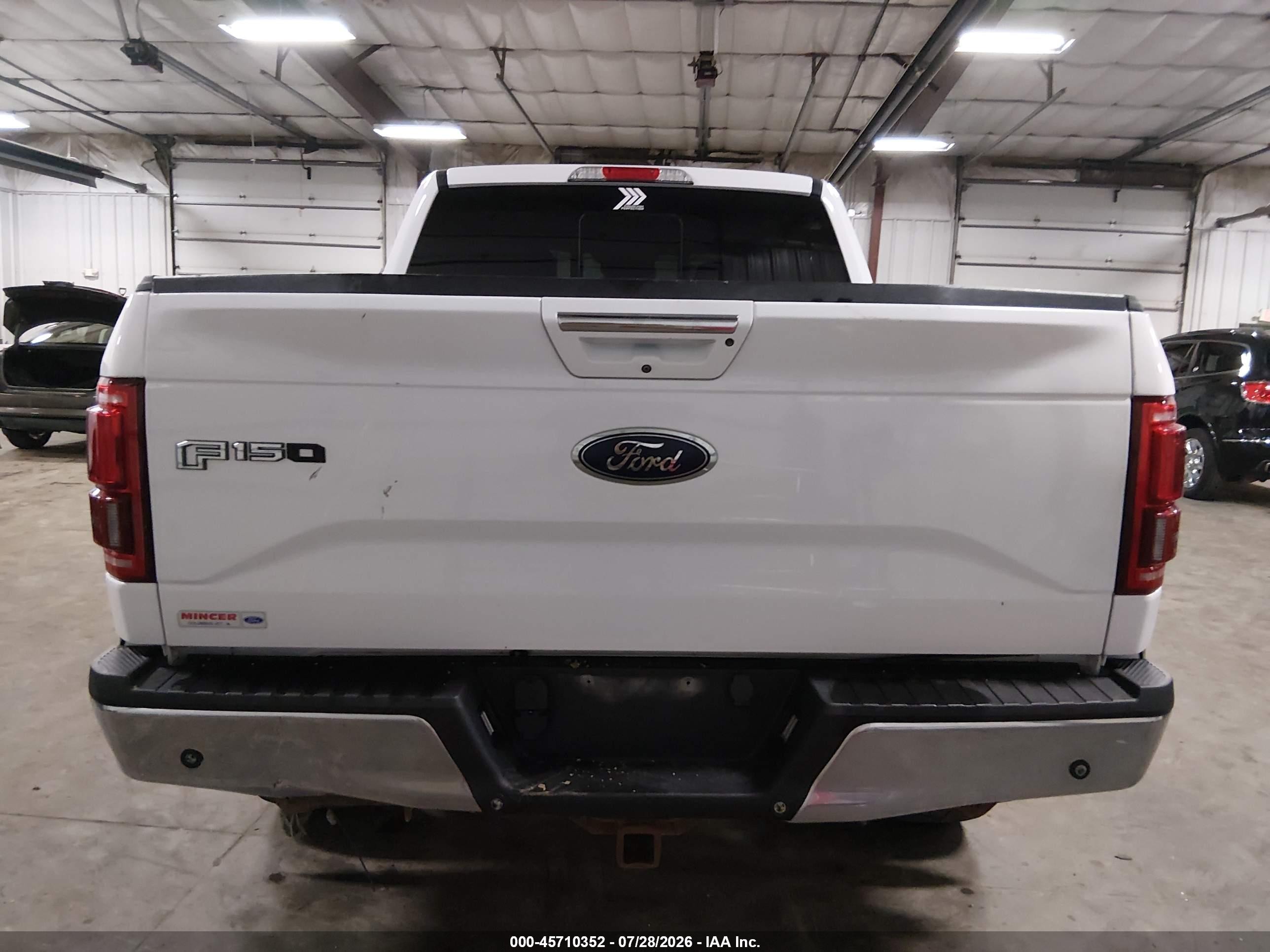 2015 Ford F-150 Lariat White vin: 1FTEW1EG0FKD84536