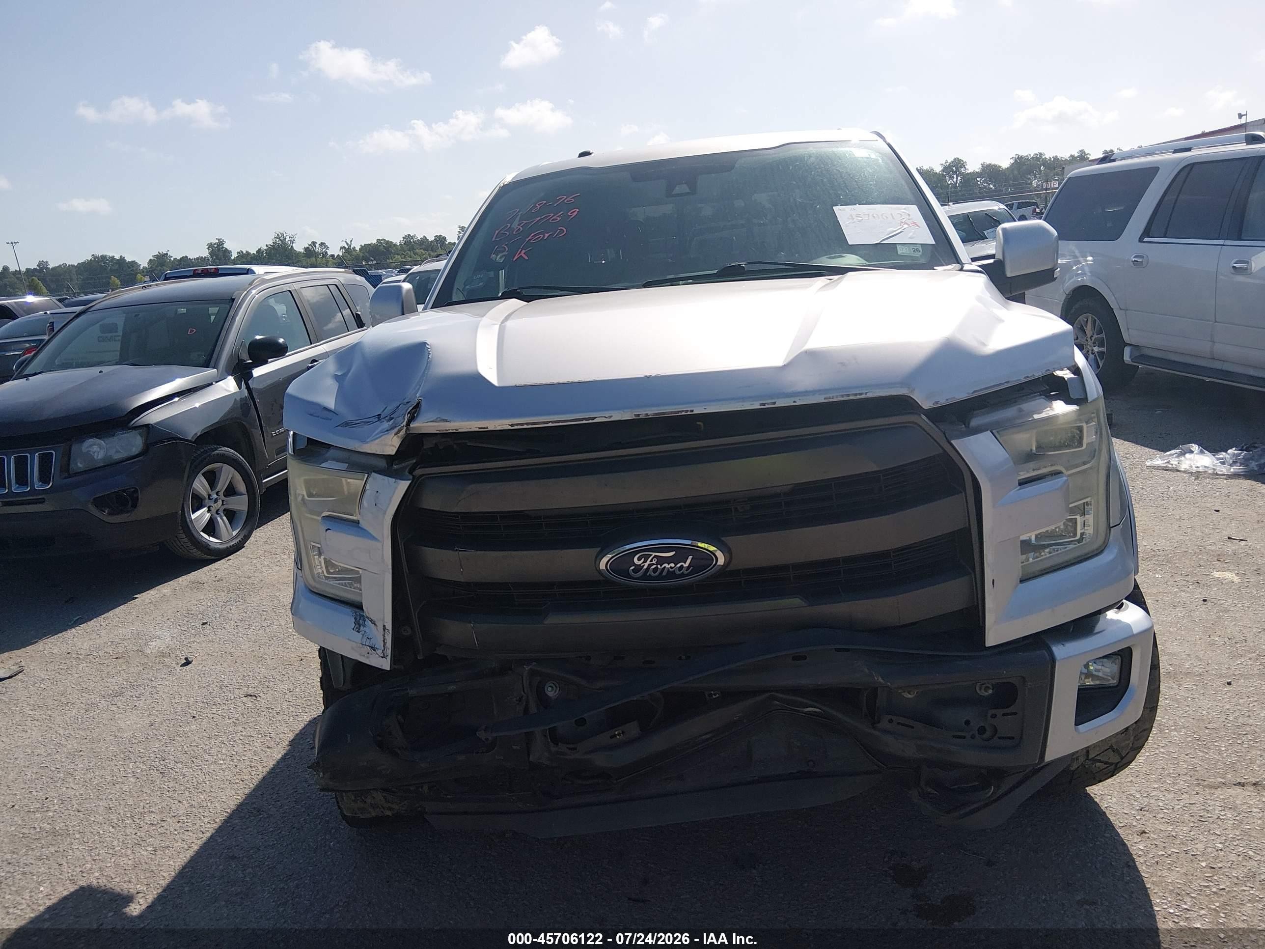 2015 Ford F-150 Lariat Silver vin: 1FTEW1EG1FFB87769