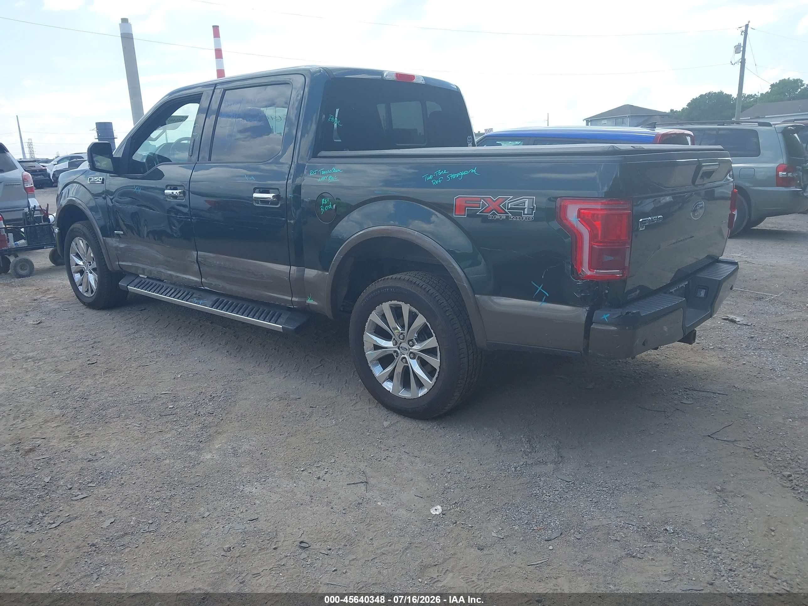 2015 Ford F-150 Lariat Green vin: 1FTEW1EG1FFB89392