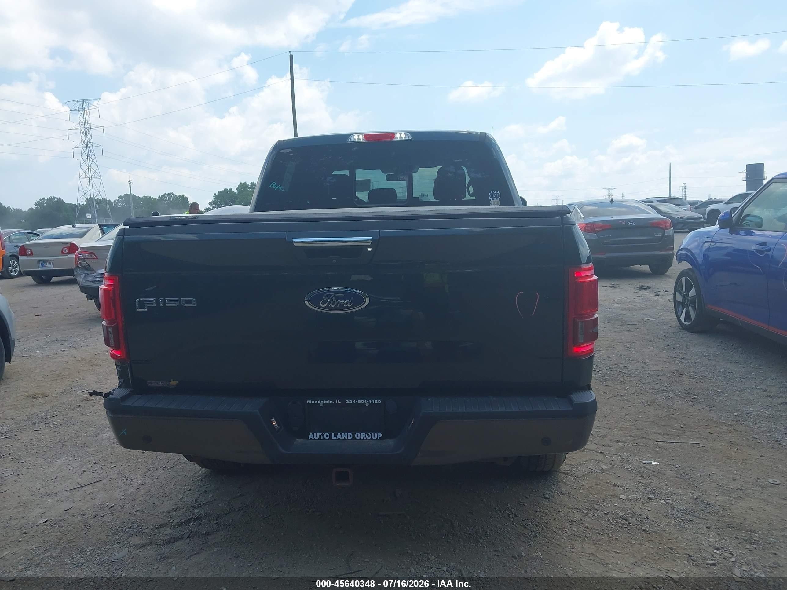 2015 Ford F-150 Lariat Green vin: 1FTEW1EG1FFB89392