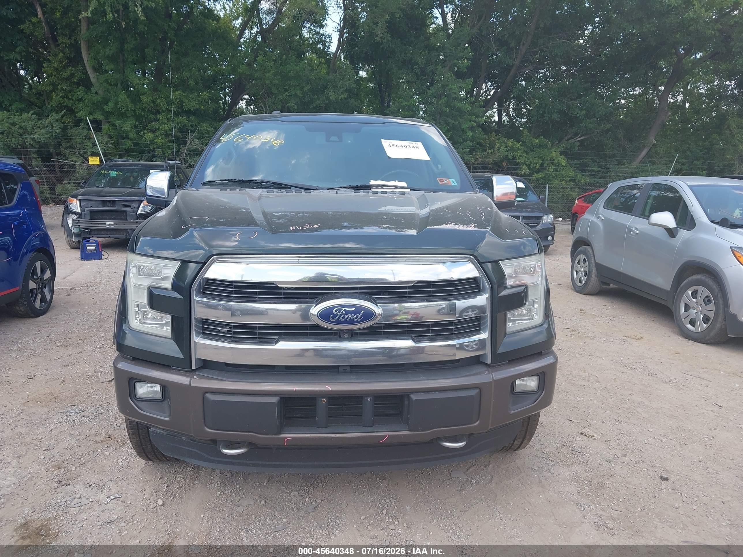2015 Ford F-150 Lariat Green vin: 1FTEW1EG1FFB89392