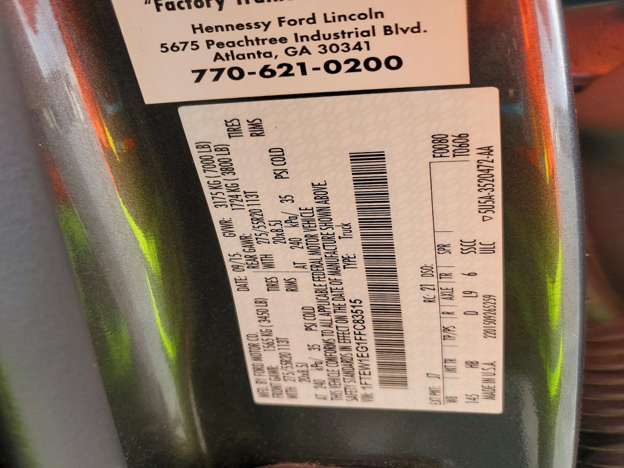 2015 Ford F150 Supercrew Gray vin: 1FTEW1EG1FFC83515