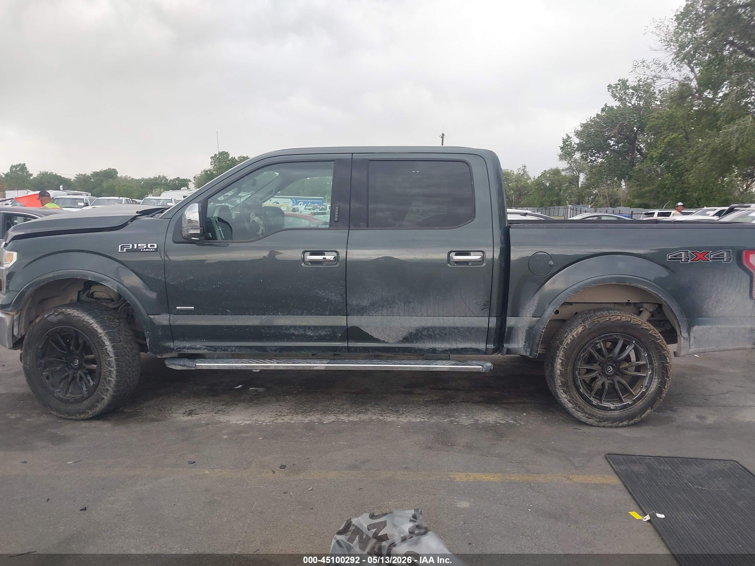 2015 Ford F-150 Lariat Green vin: 1FTEW1EG1FKD09912