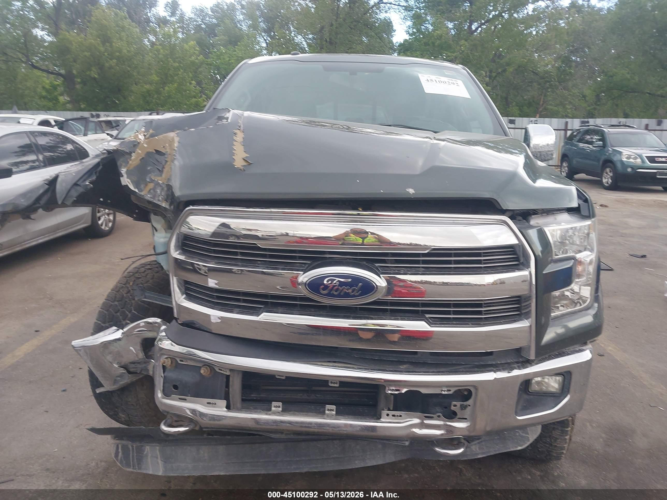 2015 Ford F-150 Lariat Green vin: 1FTEW1EG1FKD09912