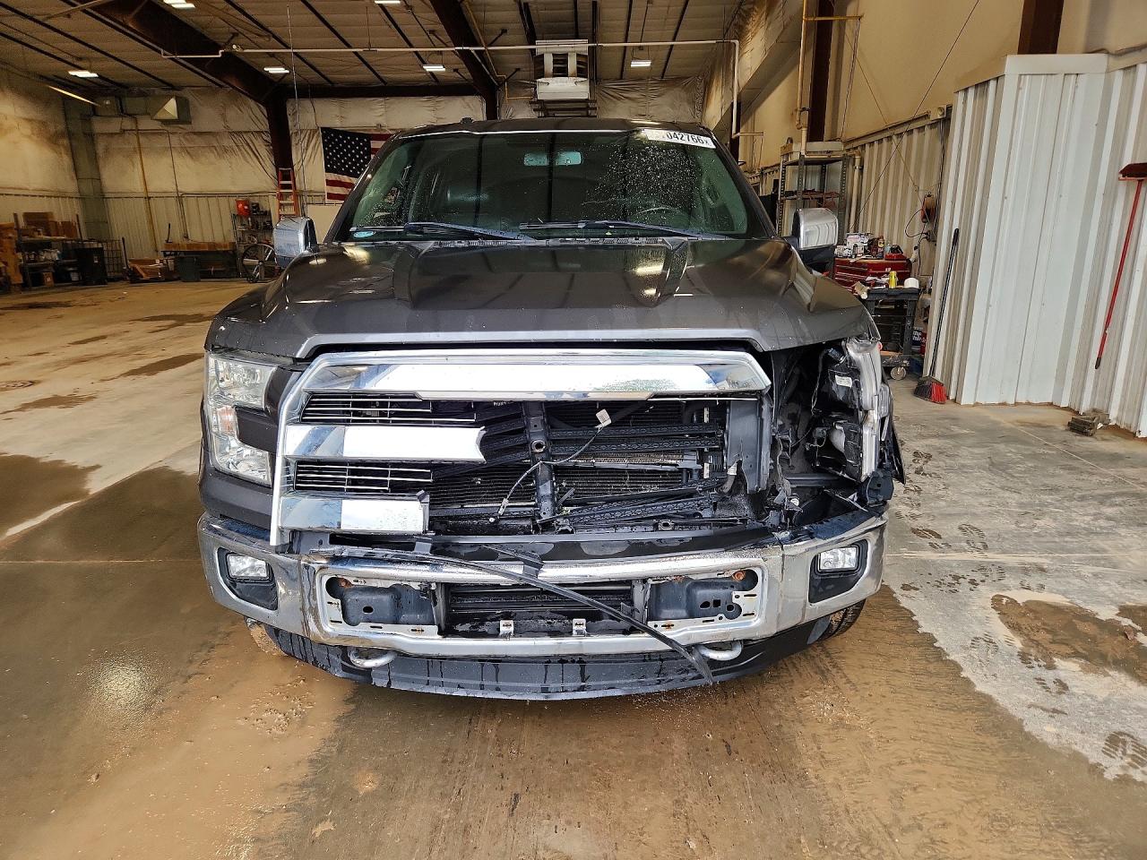 2015 Ford F150 Supercrew Серый vin: 1FTEW1EG1FKD85274