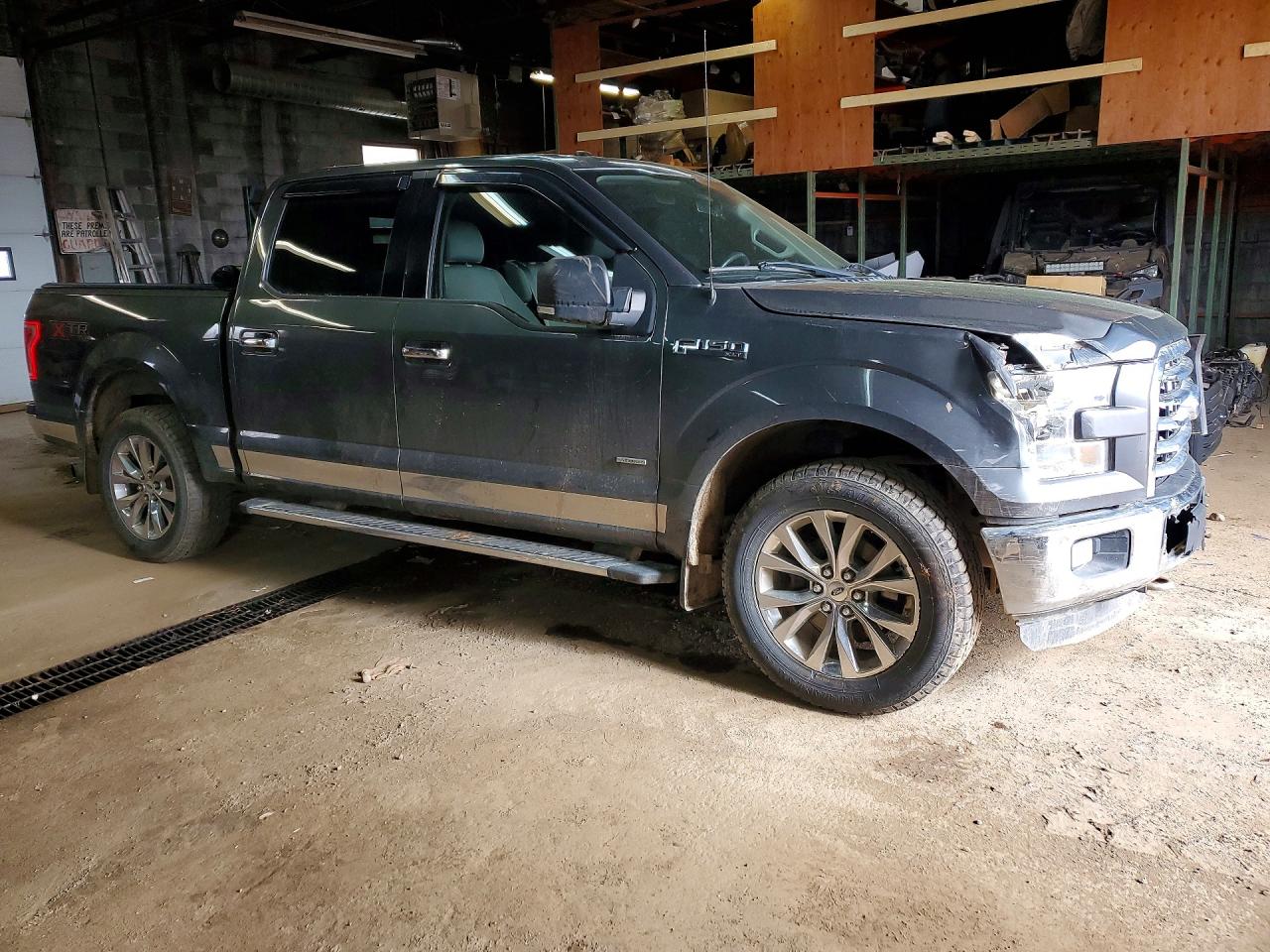 2016 Ford F150 Supercrew Серый vin: 1FTEW1EG1GFC43985