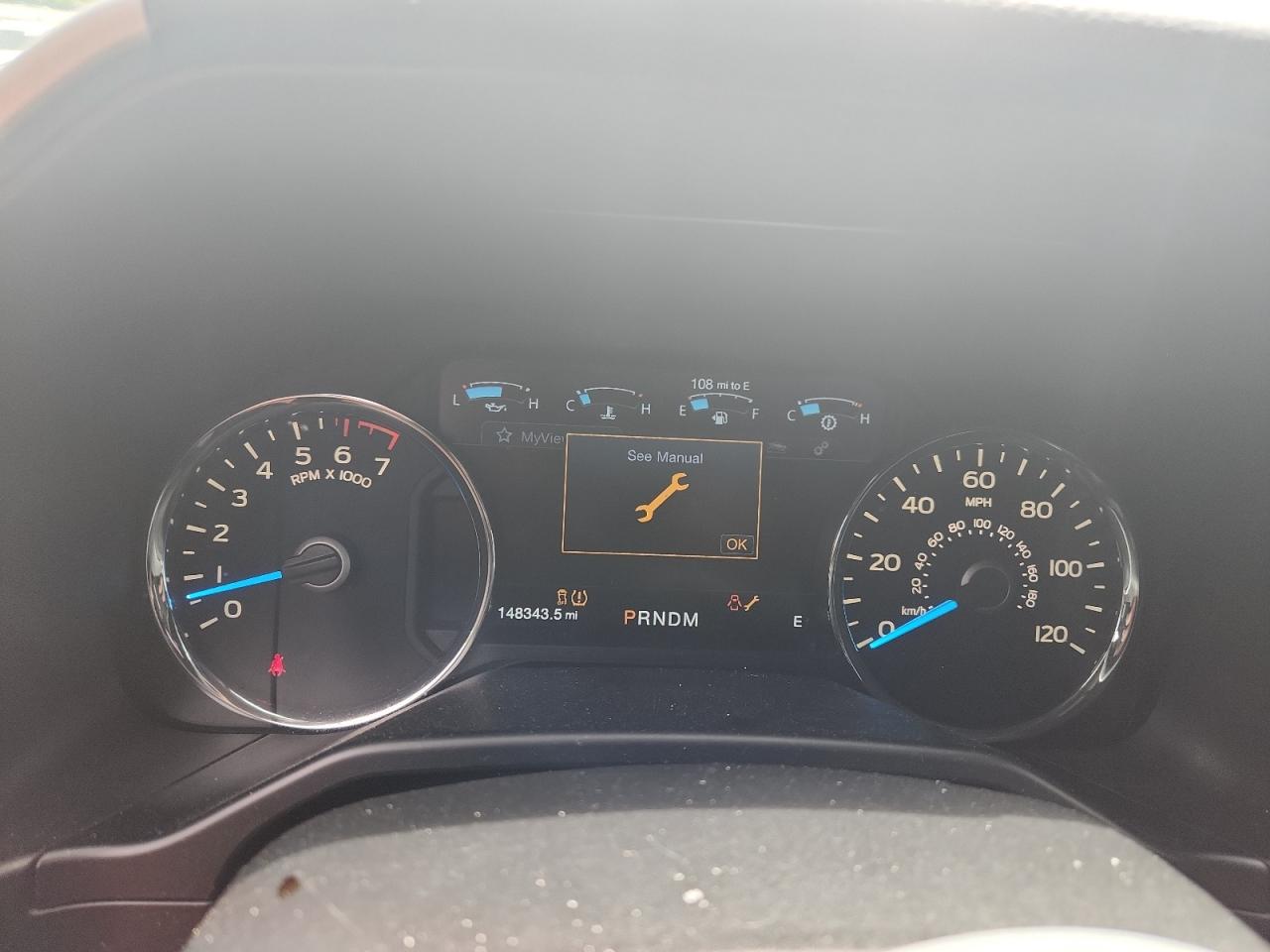2017 Ford F150 Supercrew Silver vin: 1FTEW1EG1HFA00372 Damage: Warning Light - Wrench, On, Unacceptable