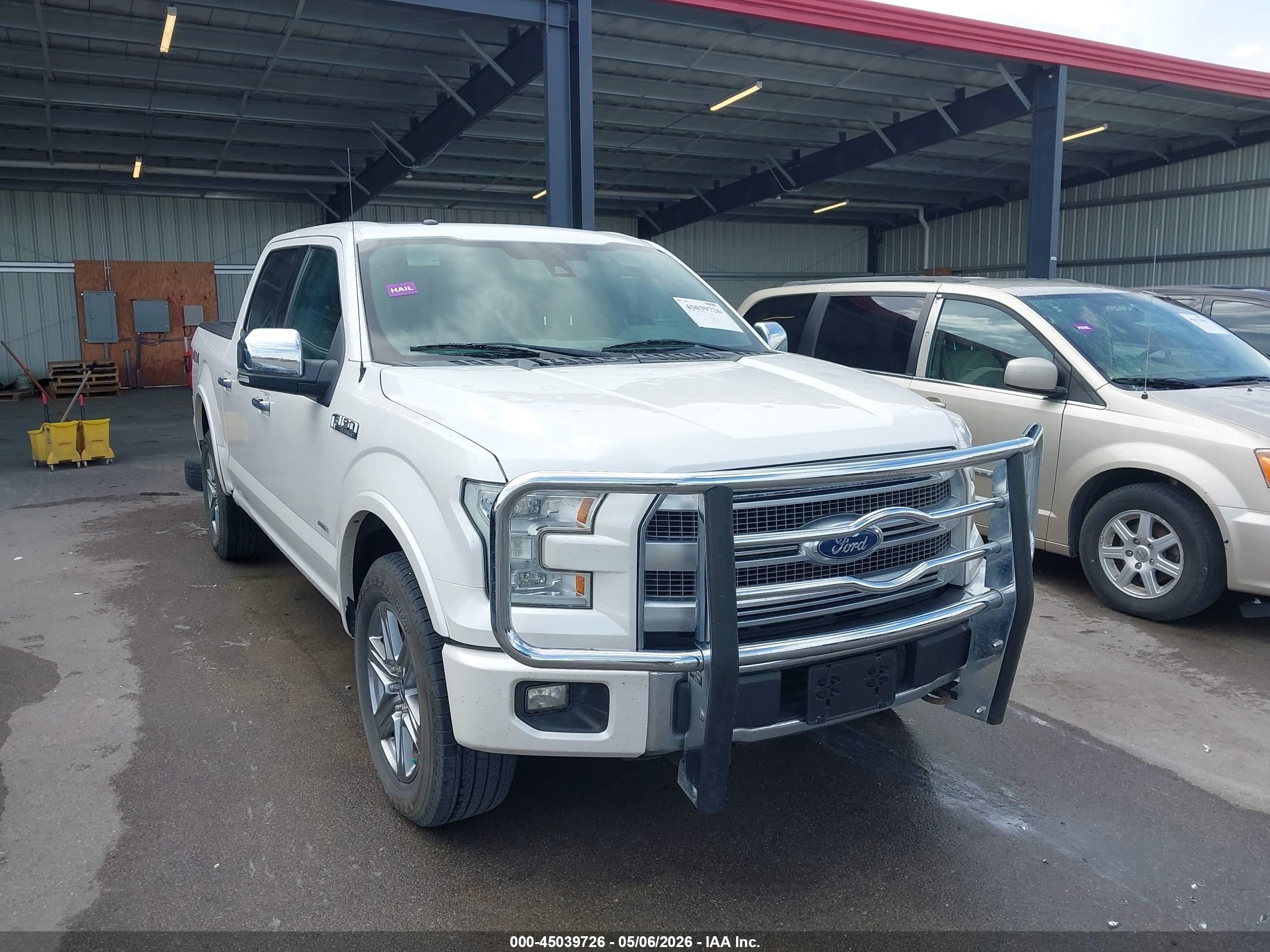 2015 Ford F-150 Platinum White vin: 1FTEW1EG2FFA20319