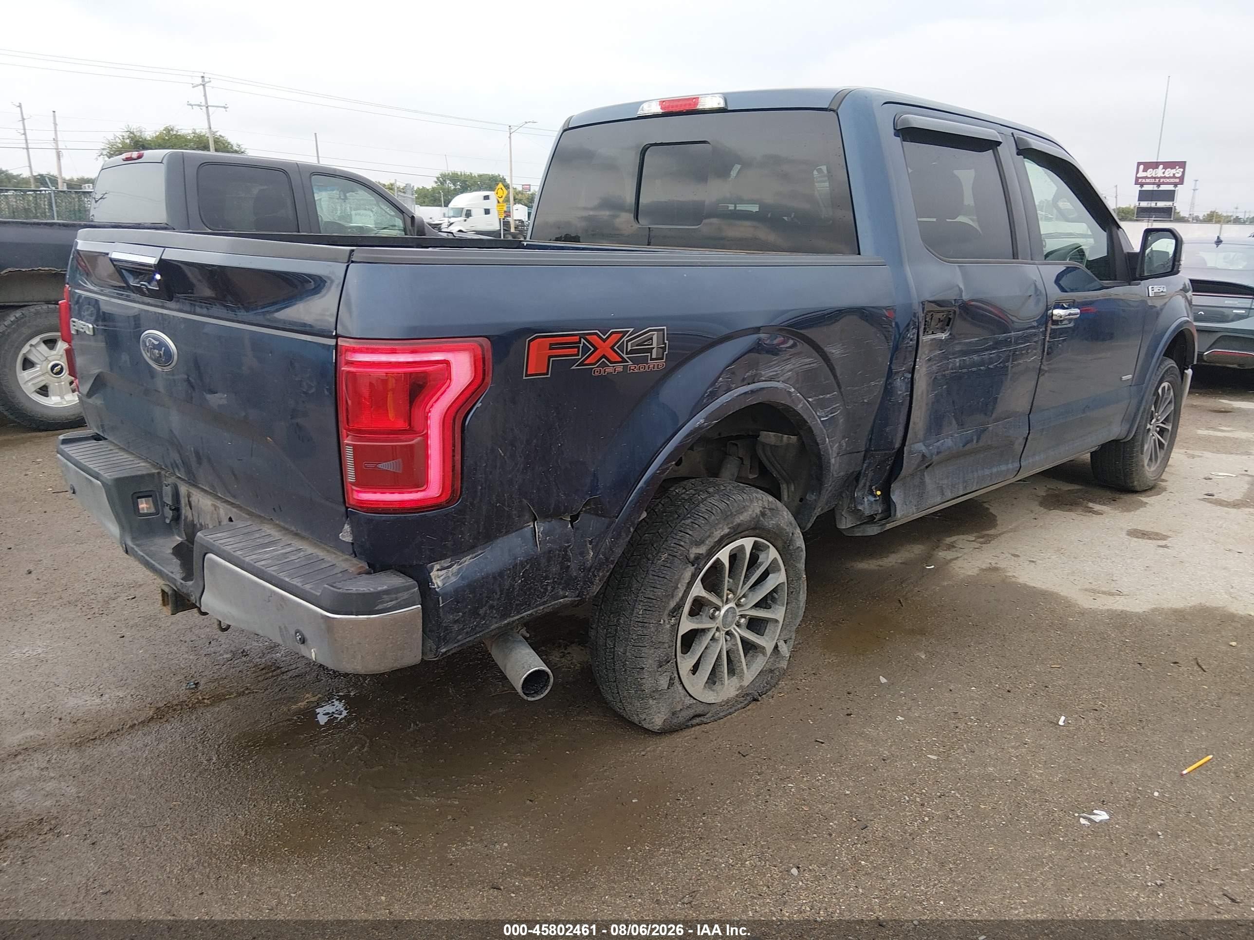 2015 Ford F-150 Lariat Blue vin: 1FTEW1EG2FFB73847