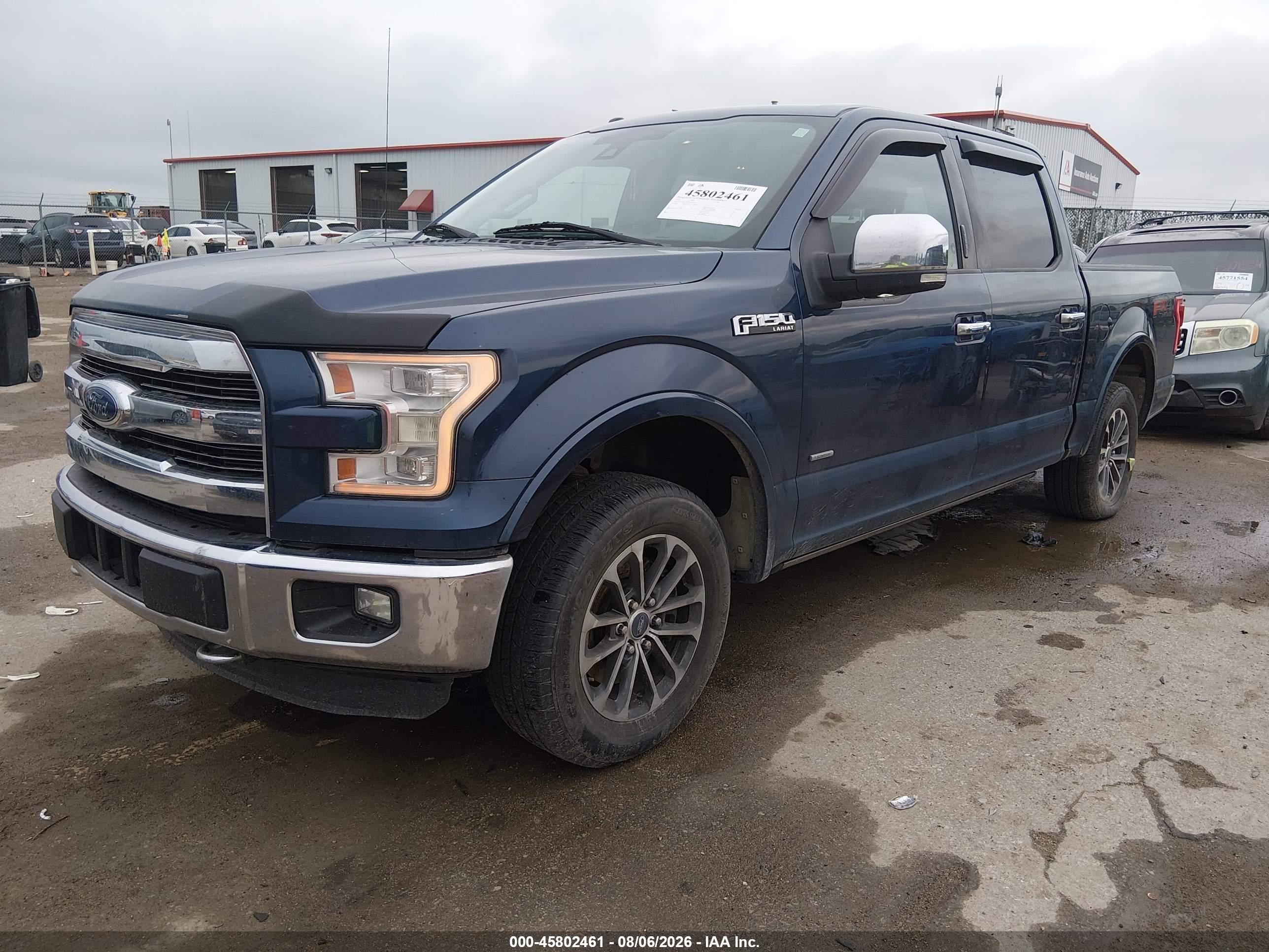 2015 Ford F-150 Lariat Blue vin: 1FTEW1EG2FFB73847