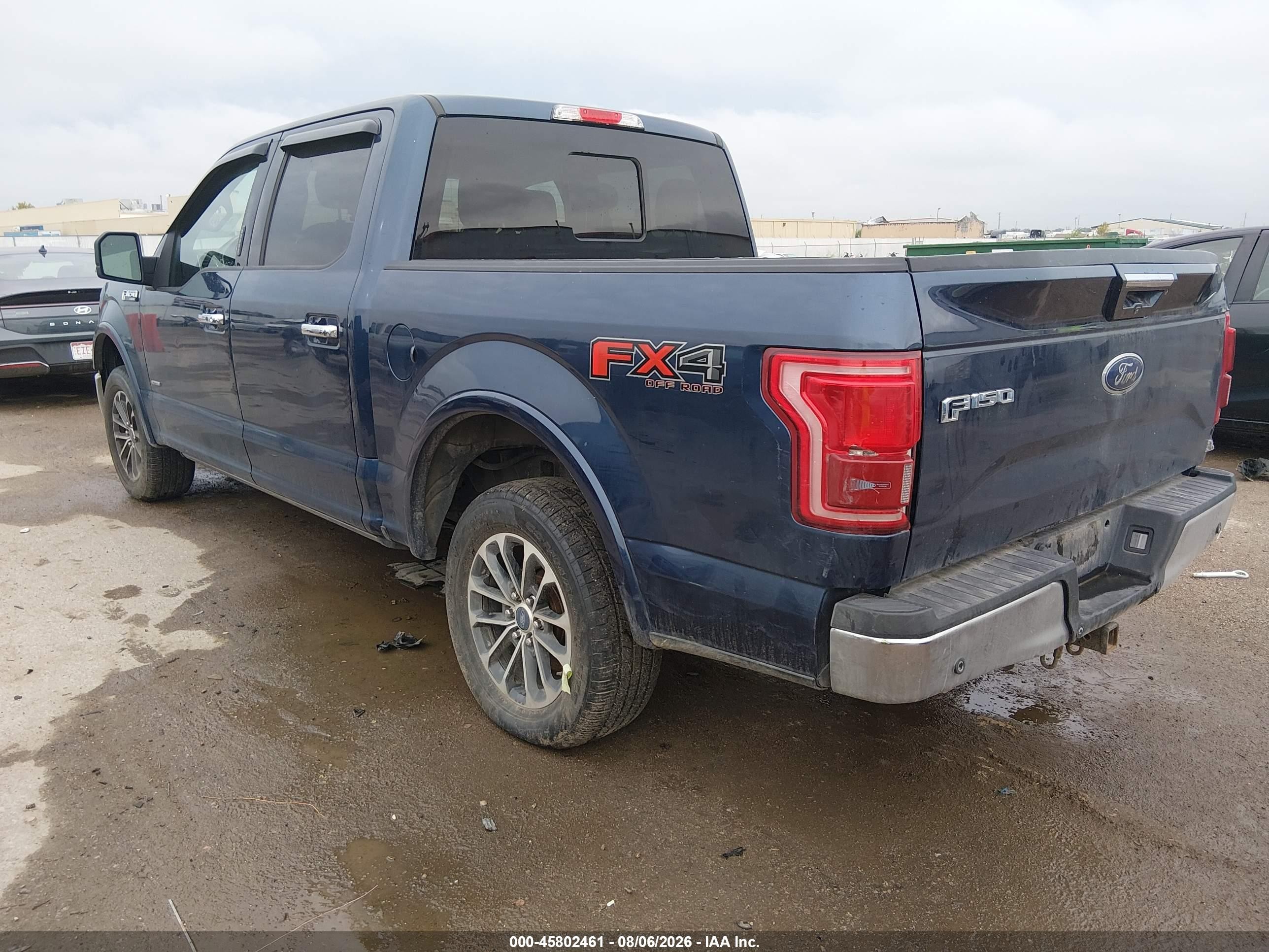 2015 Ford F-150 Lariat Blue vin: 1FTEW1EG2FFB73847
