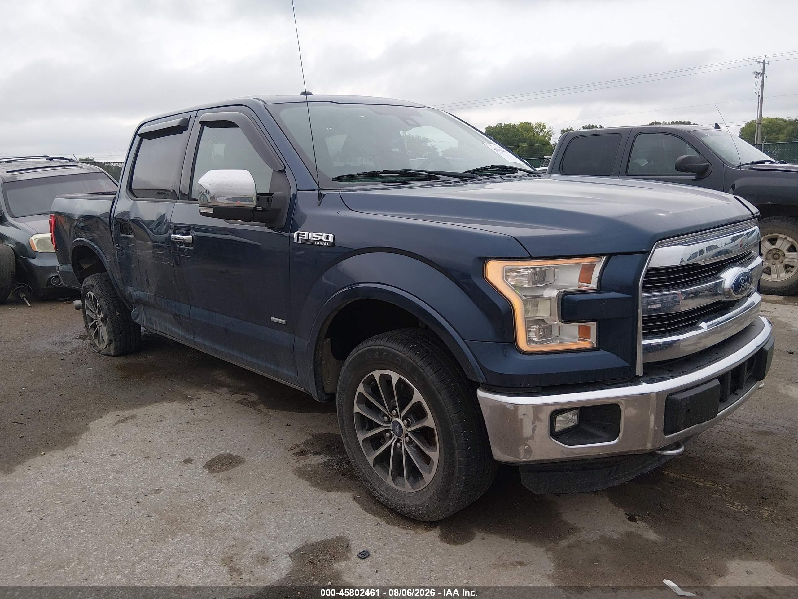 2015 Ford F-150 Lariat Blue vin: 1FTEW1EG2FFB73847