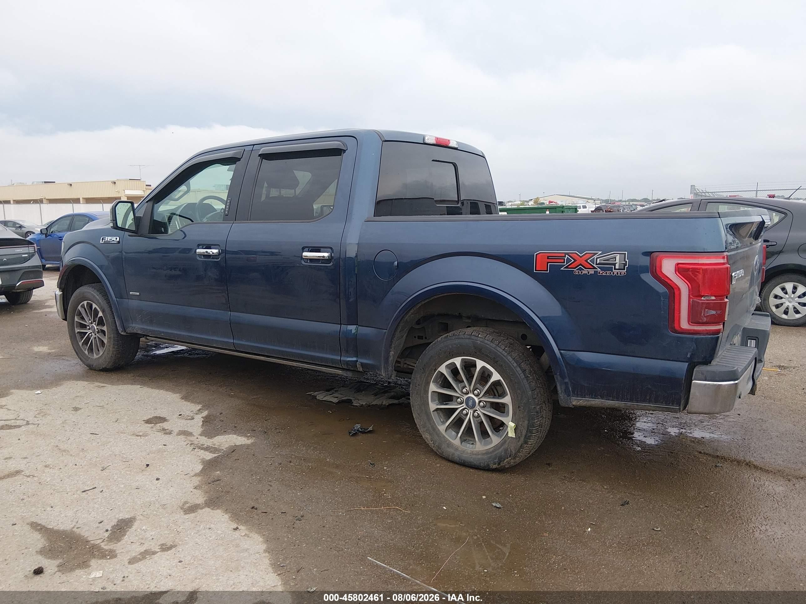 2015 Ford F-150 Lariat Blue vin: 1FTEW1EG2FFB73847