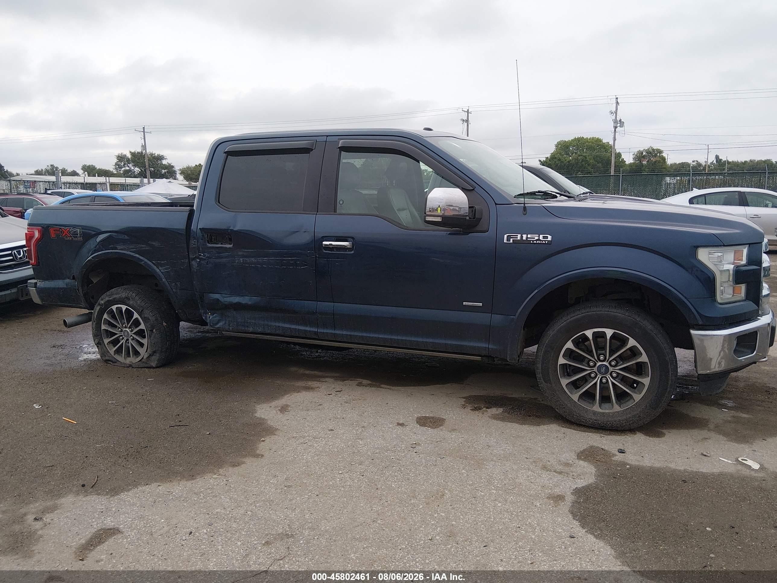 2015 Ford F-150 Lariat Blue vin: 1FTEW1EG2FFB73847