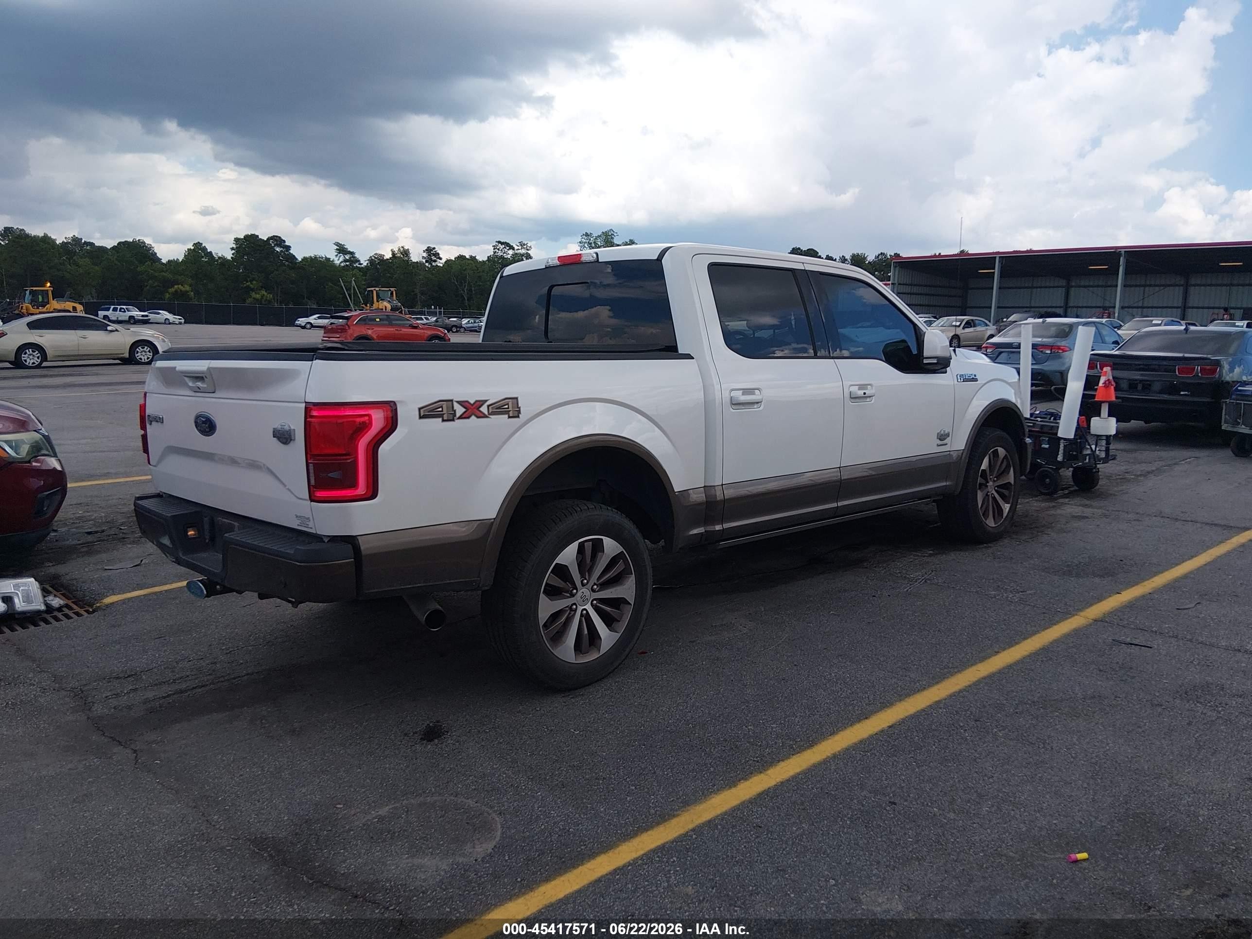 2015 Ford F-150 King Ranch/lariat/platinum/xl/xlt White vin: 1FTEW1EG2FFB80636