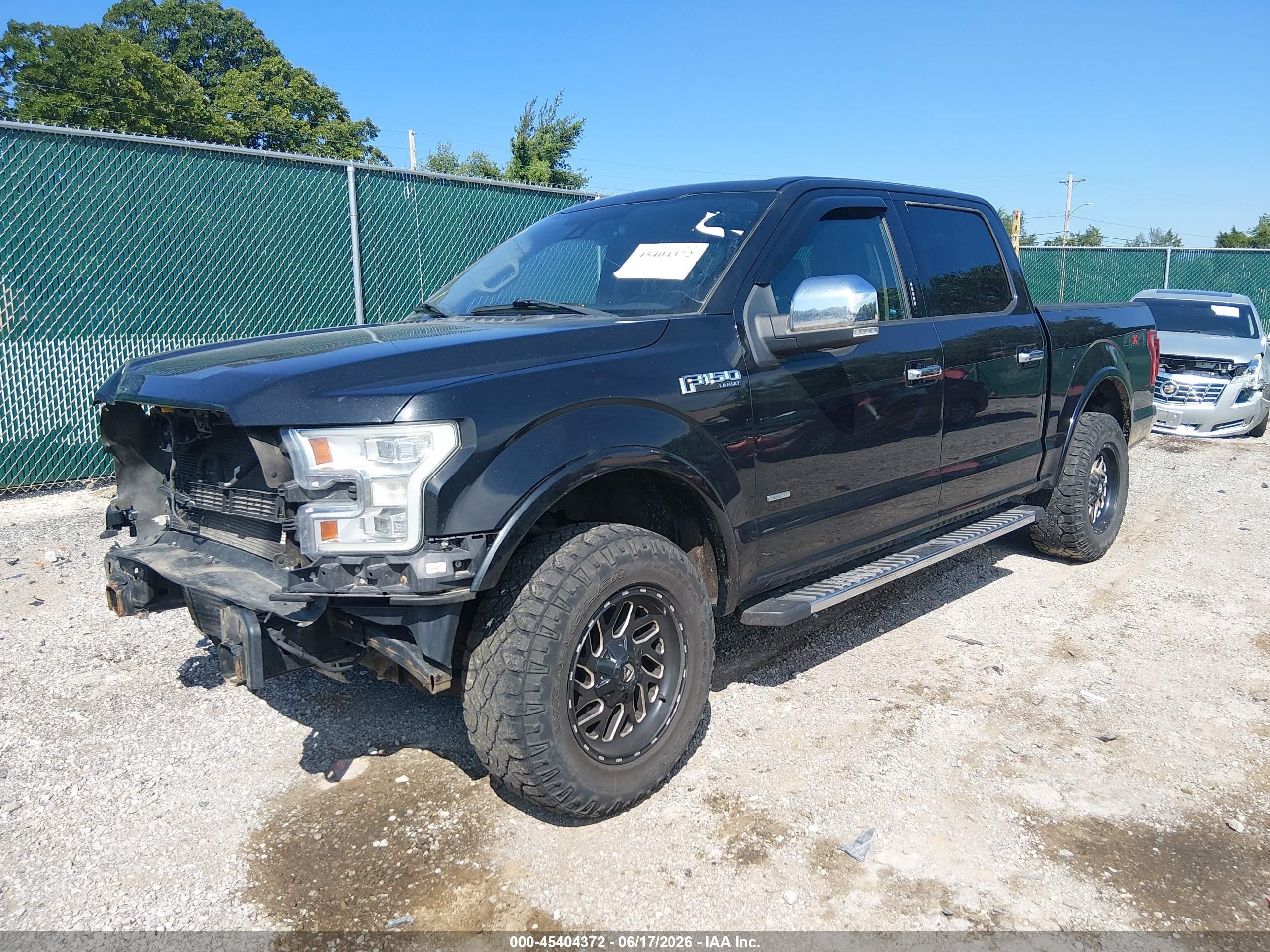 2015 Ford F-150 Lariat Black vin: 1FTEW1EG2FFB85447