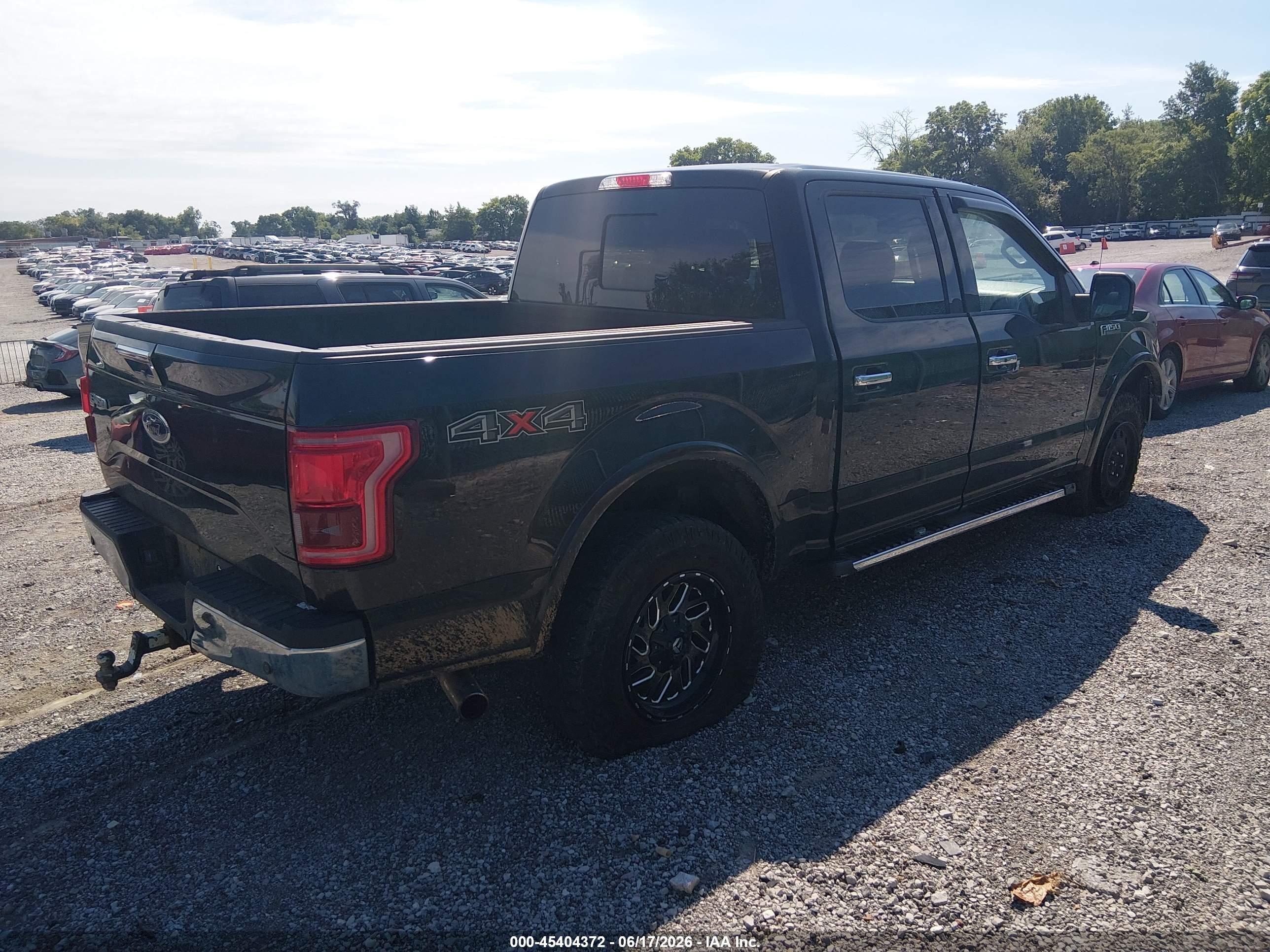 2015 Ford F-150 Lariat Black vin: 1FTEW1EG2FFB85447