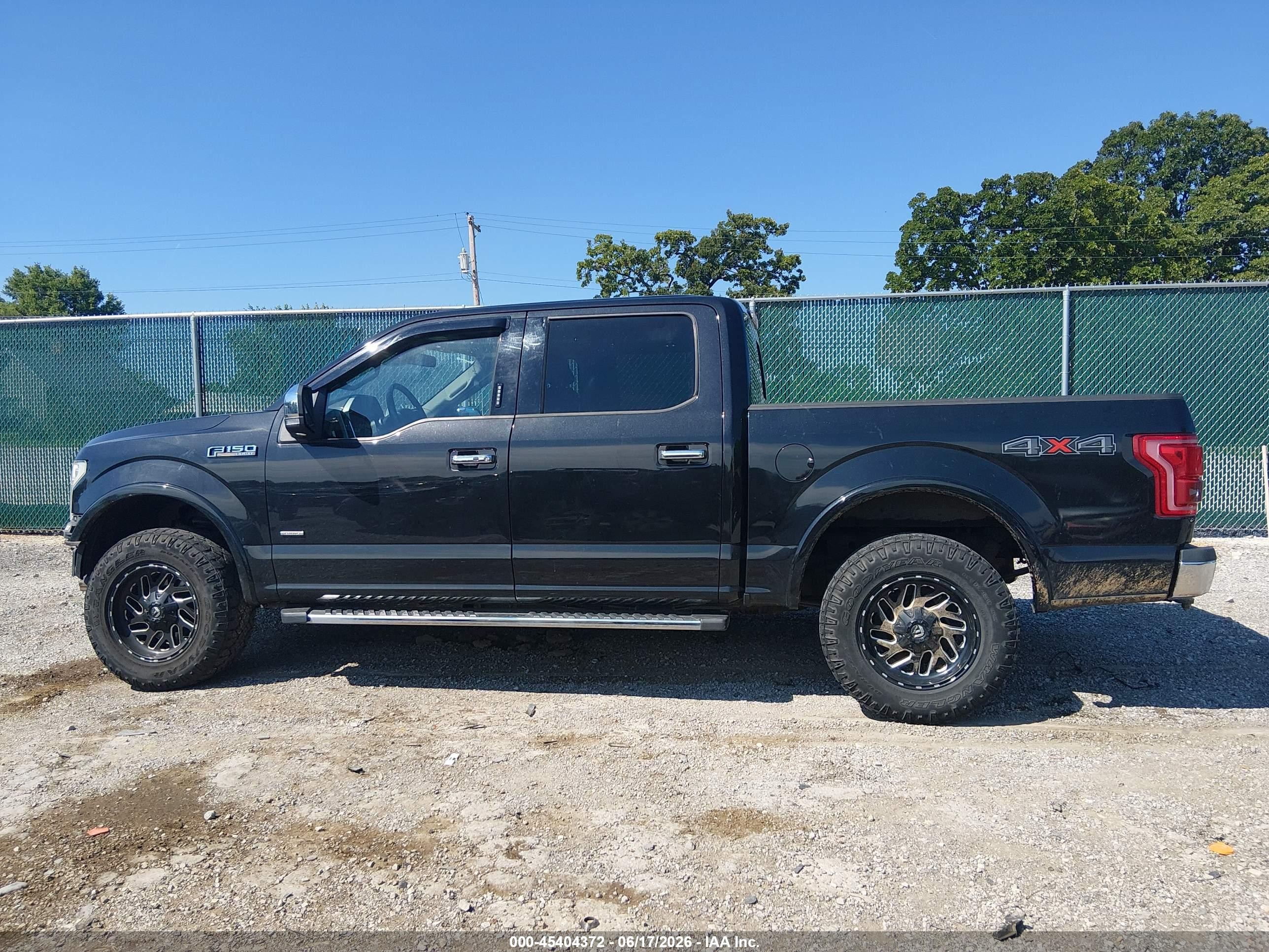 2015 Ford F-150 Lariat Black vin: 1FTEW1EG2FFB85447