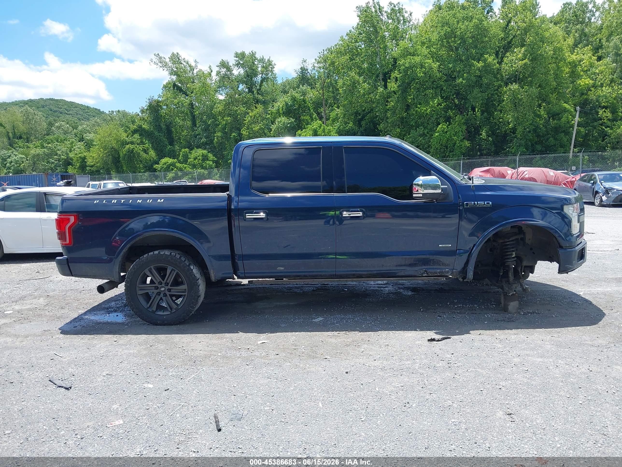 2015 Ford F-150 Platinum Dark Blue vin: 1FTEW1EG2FFB86226
