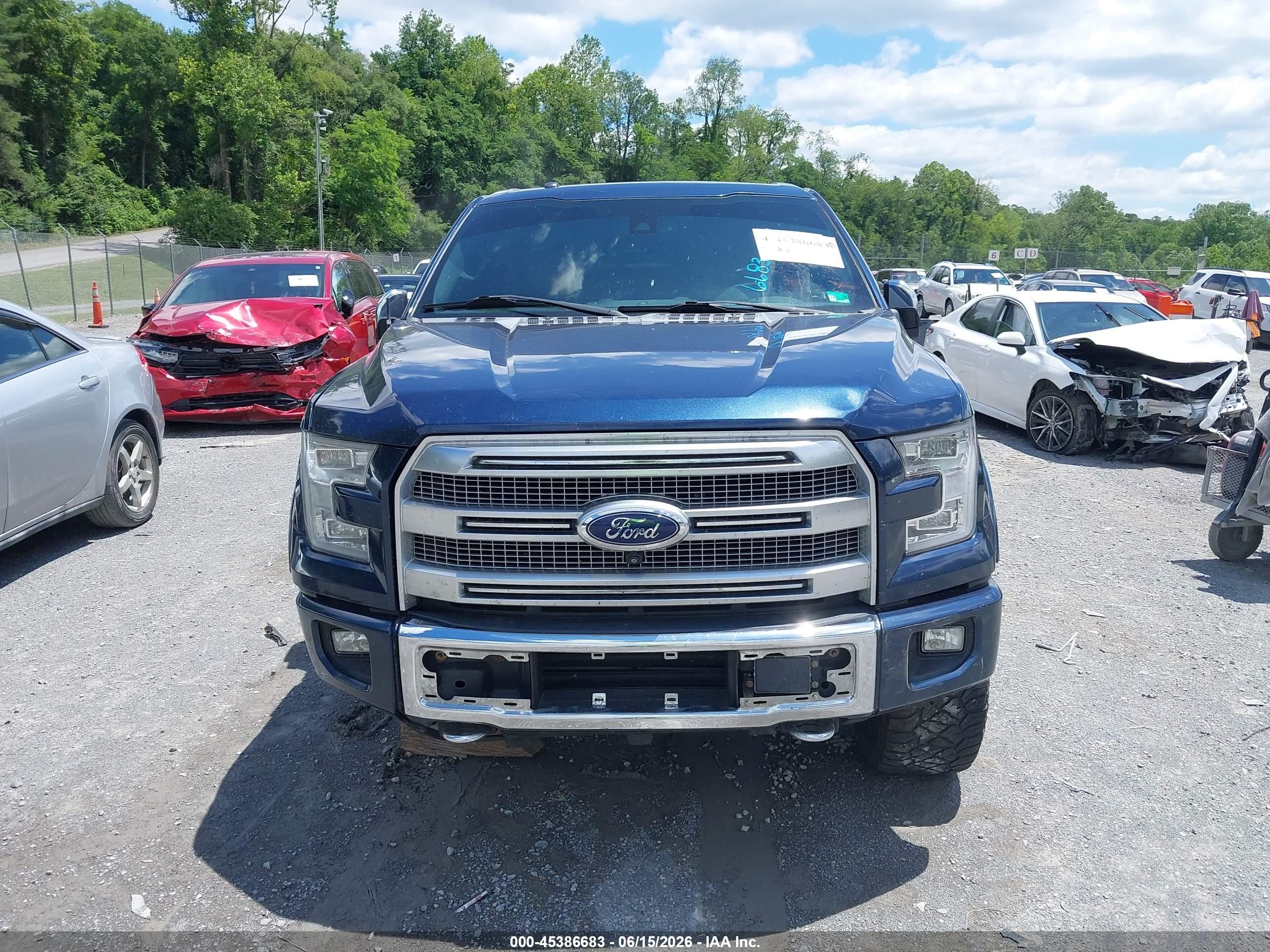 2015 Ford F-150 Platinum Dark Blue vin: 1FTEW1EG2FFB86226