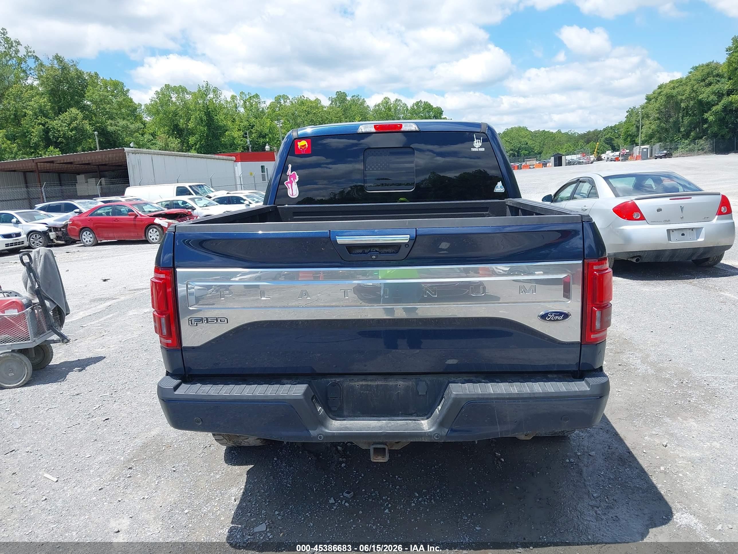 2015 Ford F-150 Platinum Dark Blue vin: 1FTEW1EG2FFB86226