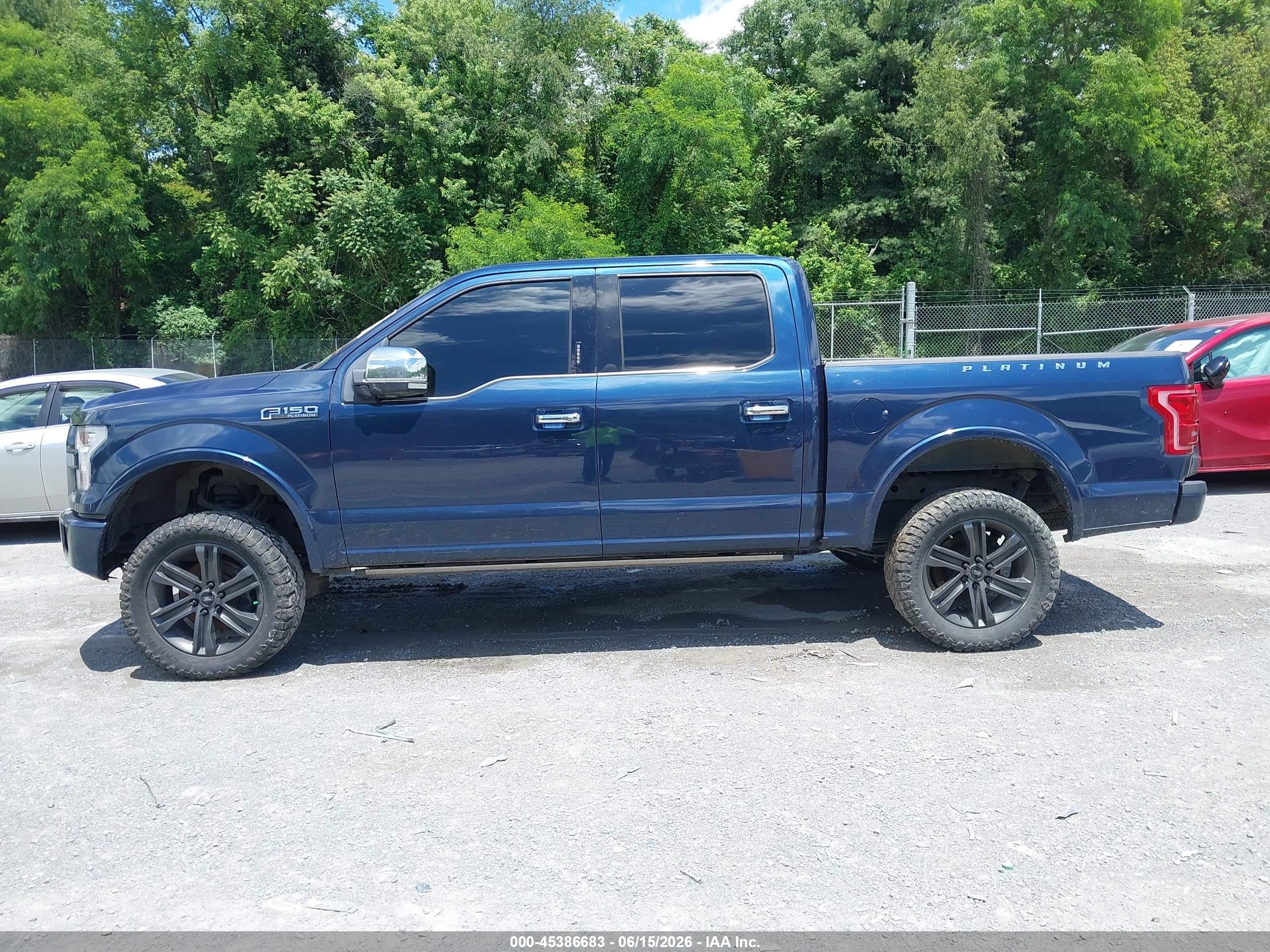 2015 Ford F-150 Platinum Dark Blue vin: 1FTEW1EG2FFB86226