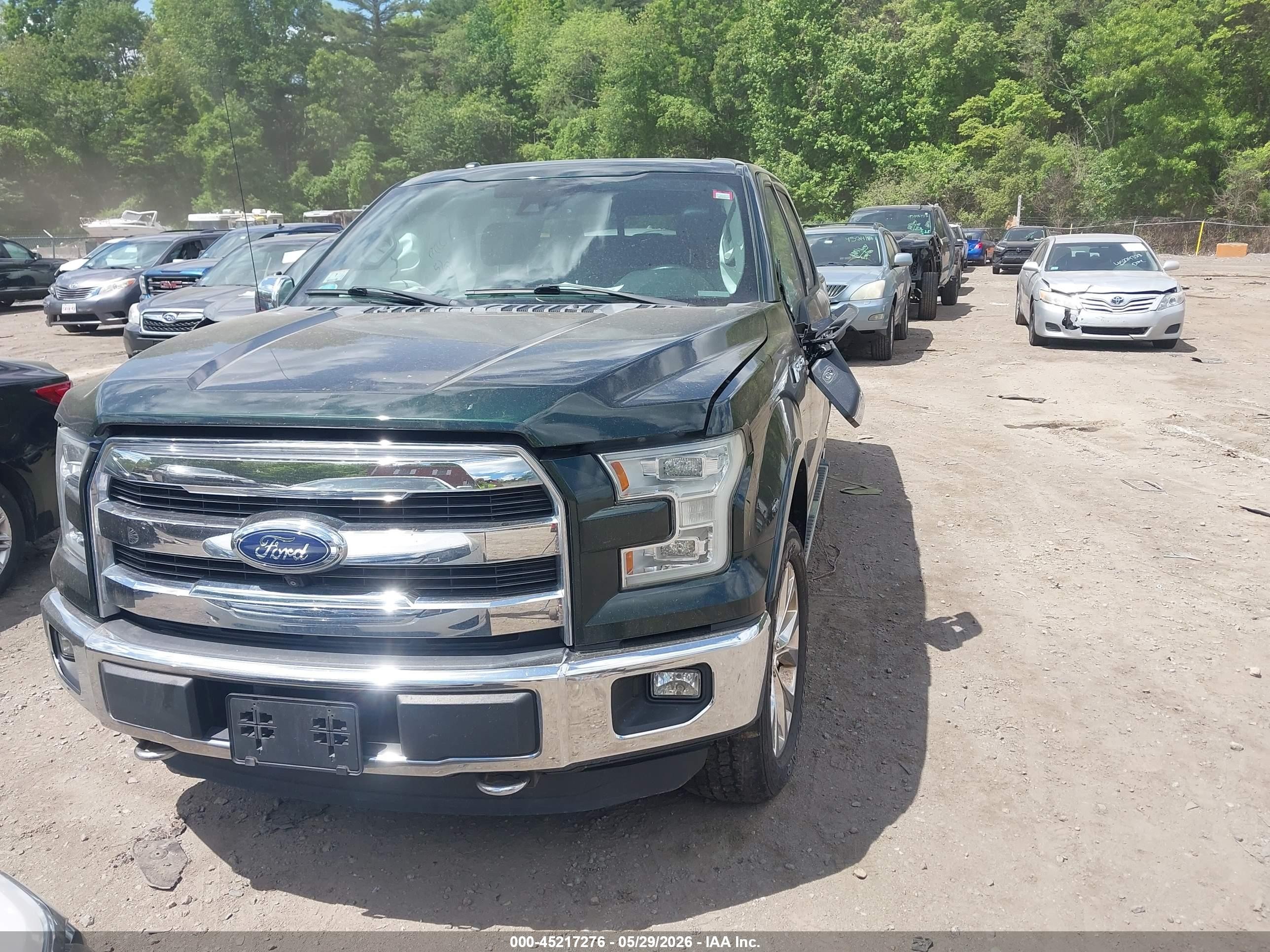 2015 Ford F-150 Lariat Green vin: 1FTEW1EG2FFC65721