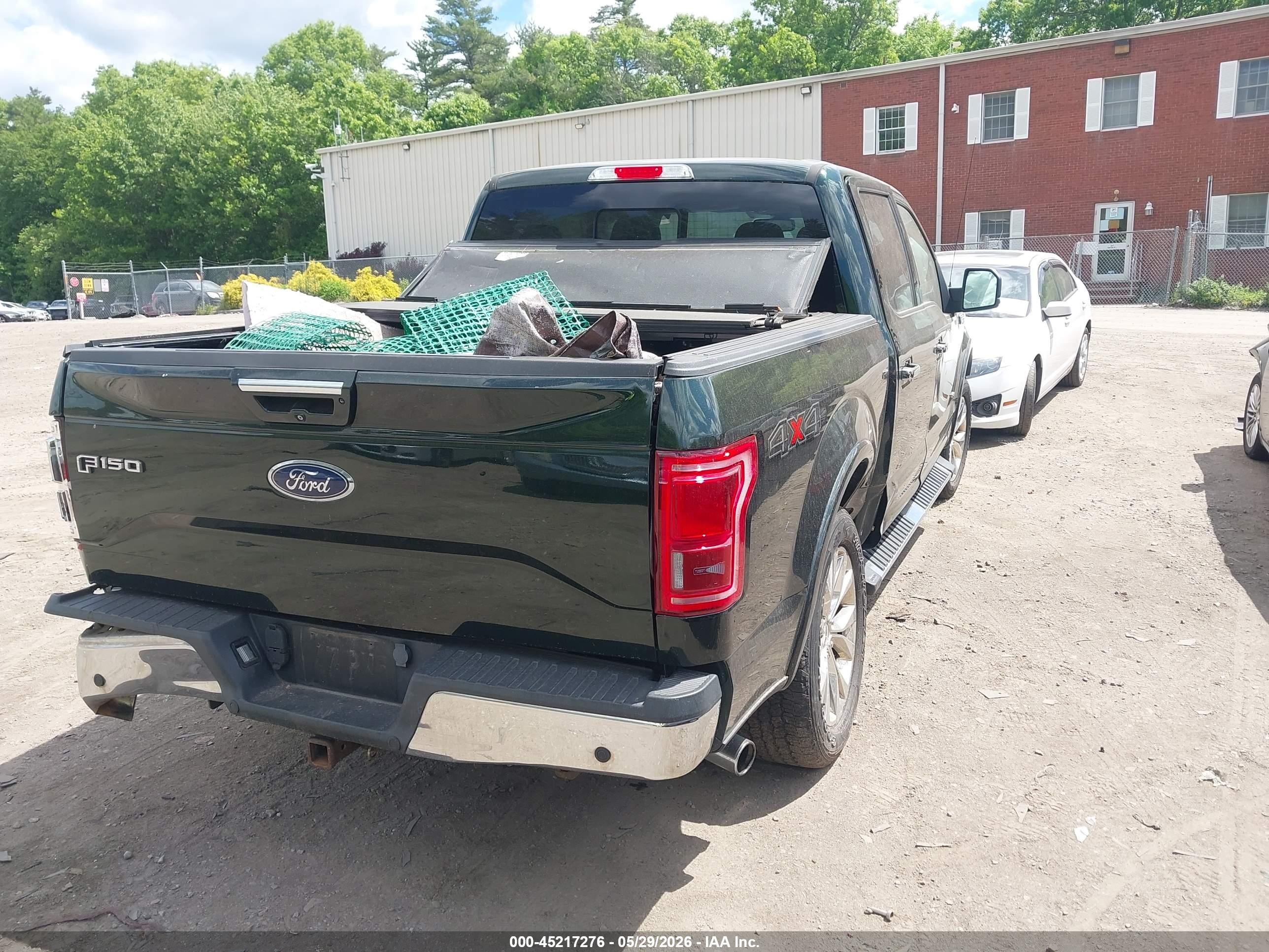 2015 Ford F-150 Lariat Green vin: 1FTEW1EG2FFC65721