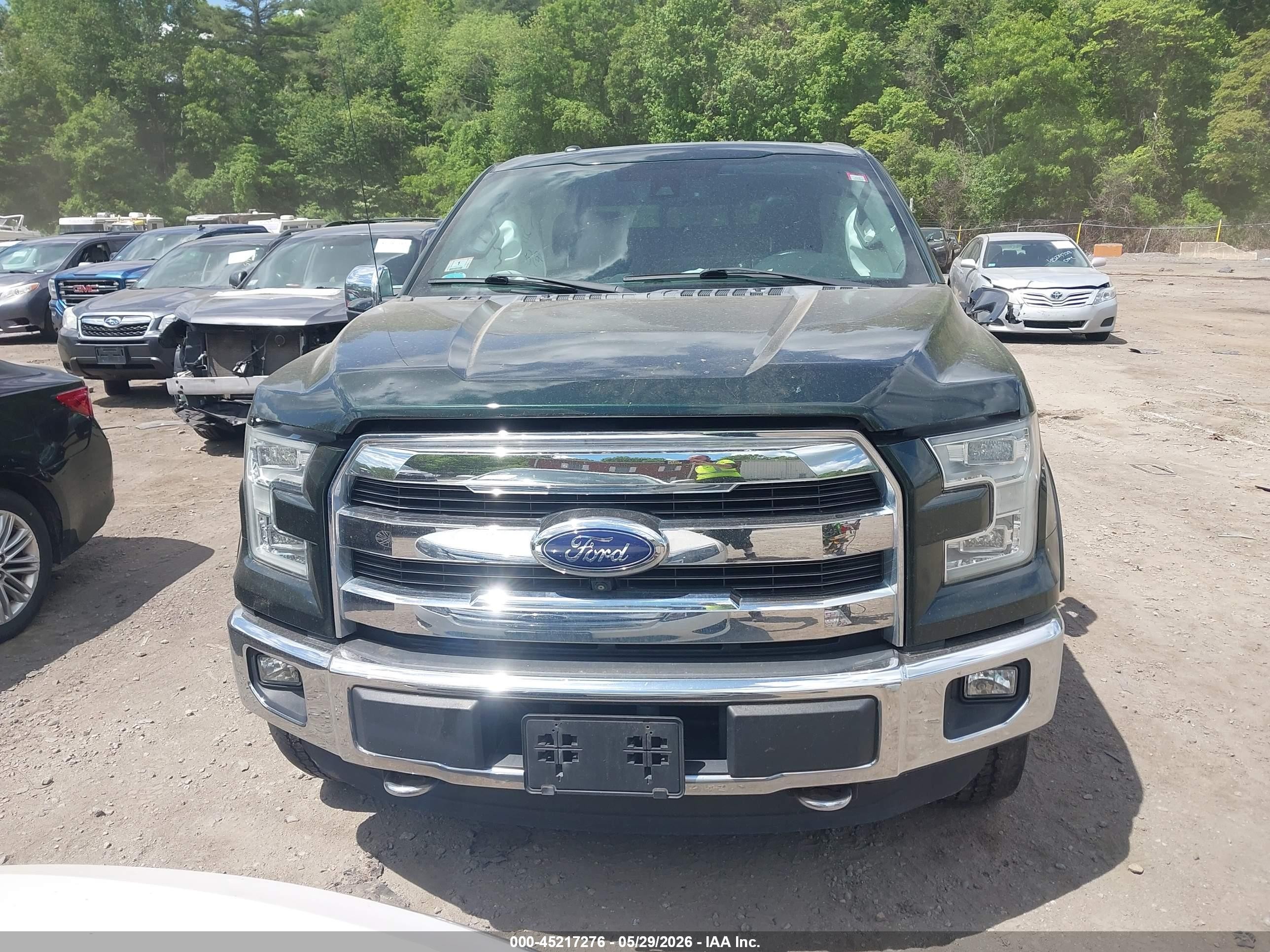 2015 Ford F-150 Lariat Green vin: 1FTEW1EG2FFC65721