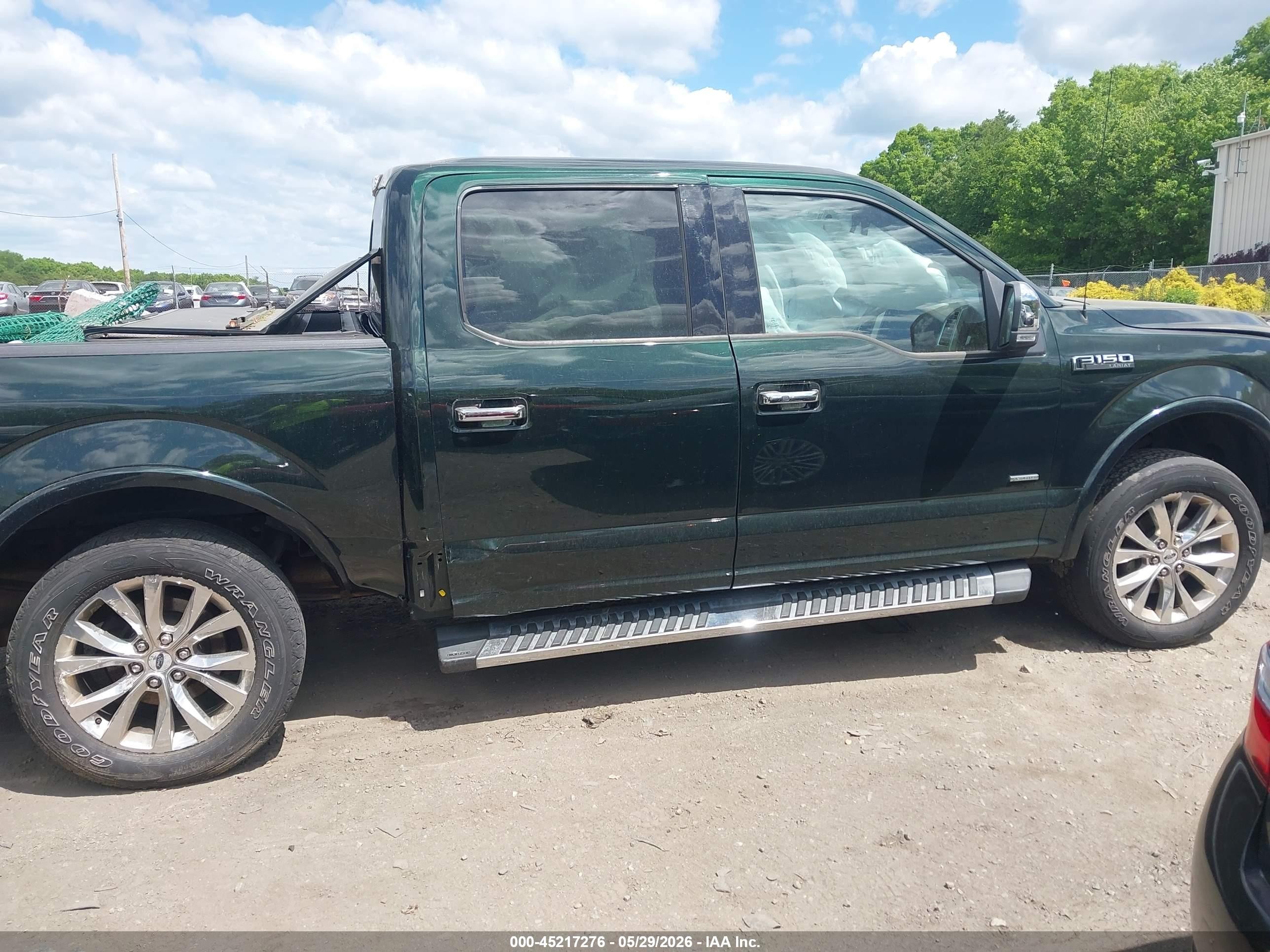2015 Ford F-150 Lariat Green vin: 1FTEW1EG2FFC65721