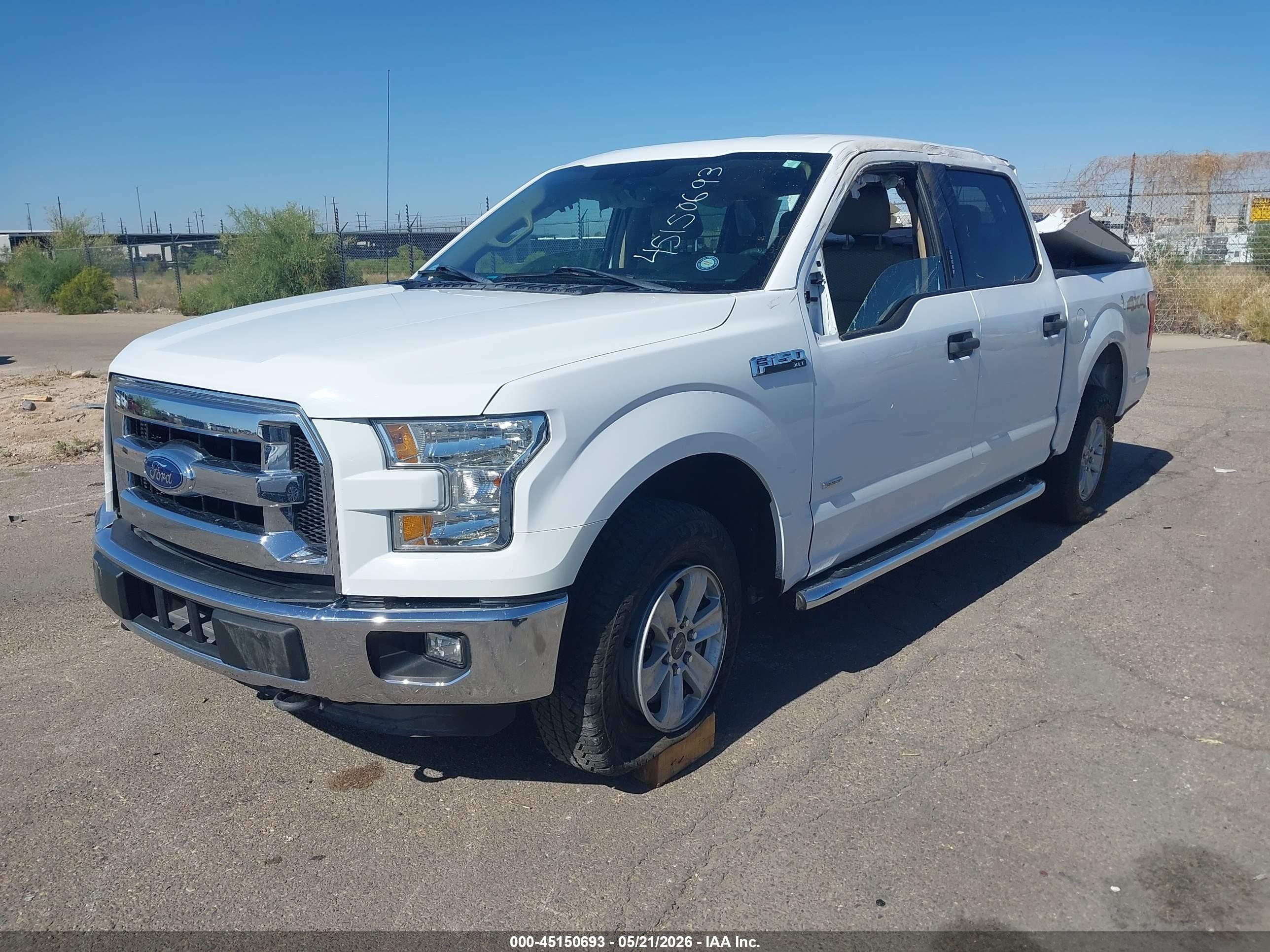2015 Ford F-150 Xlt White vin: 1FTEW1EG2FKD43647