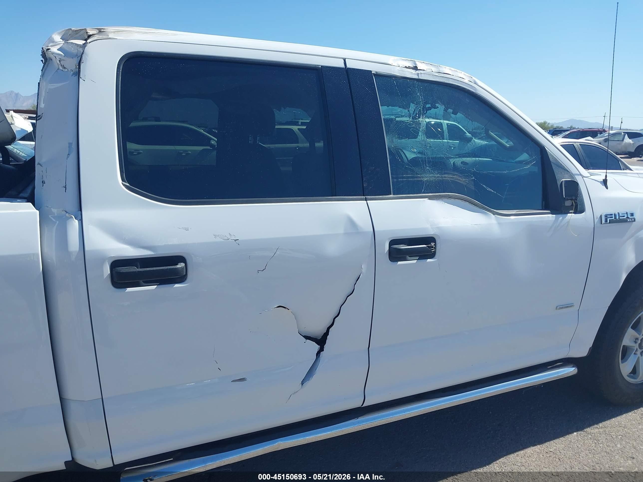 2015 Ford F-150 Xlt White vin: 1FTEW1EG2FKD43647