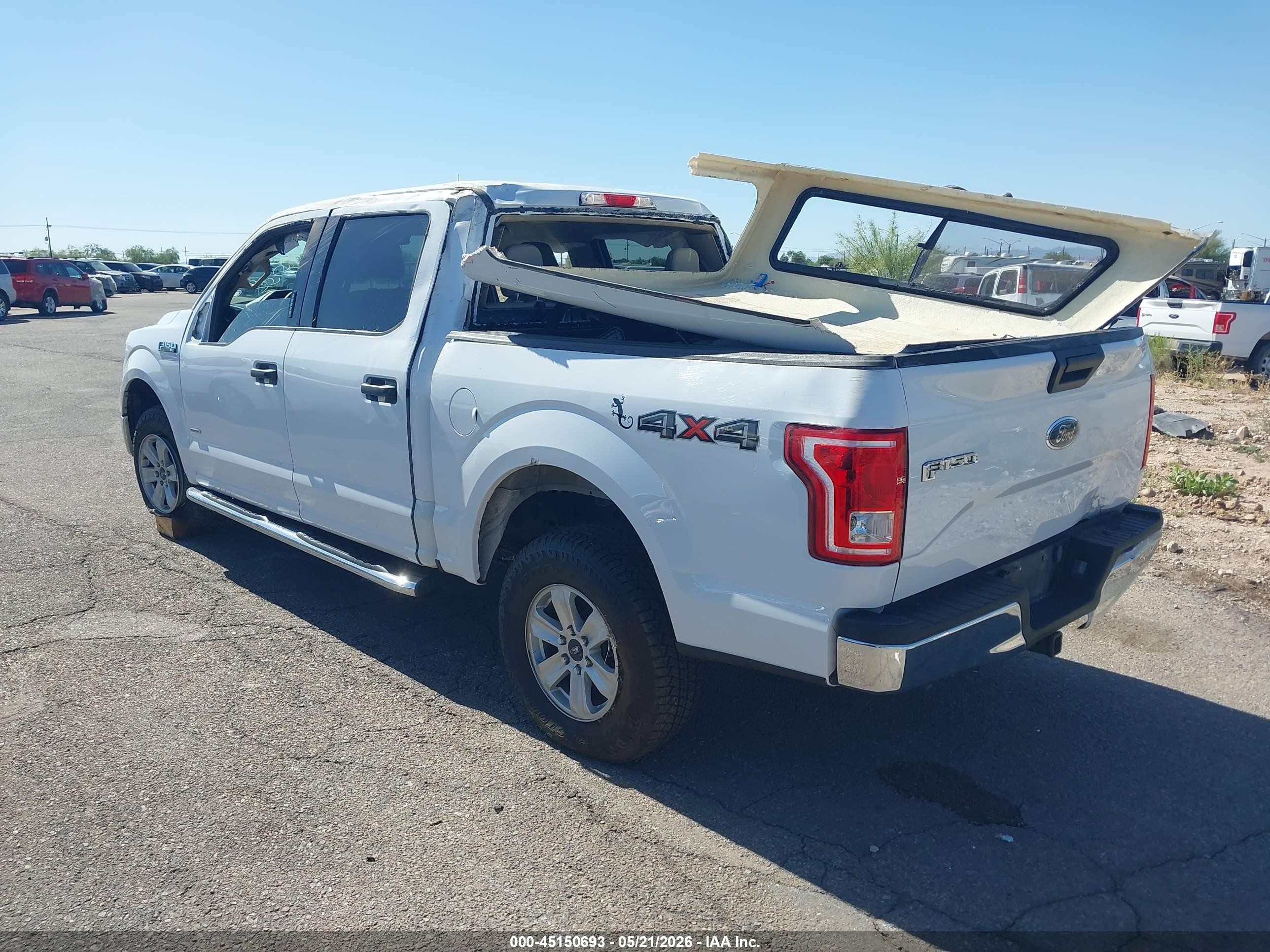 2015 Ford F-150 Xlt White vin: 1FTEW1EG2FKD43647