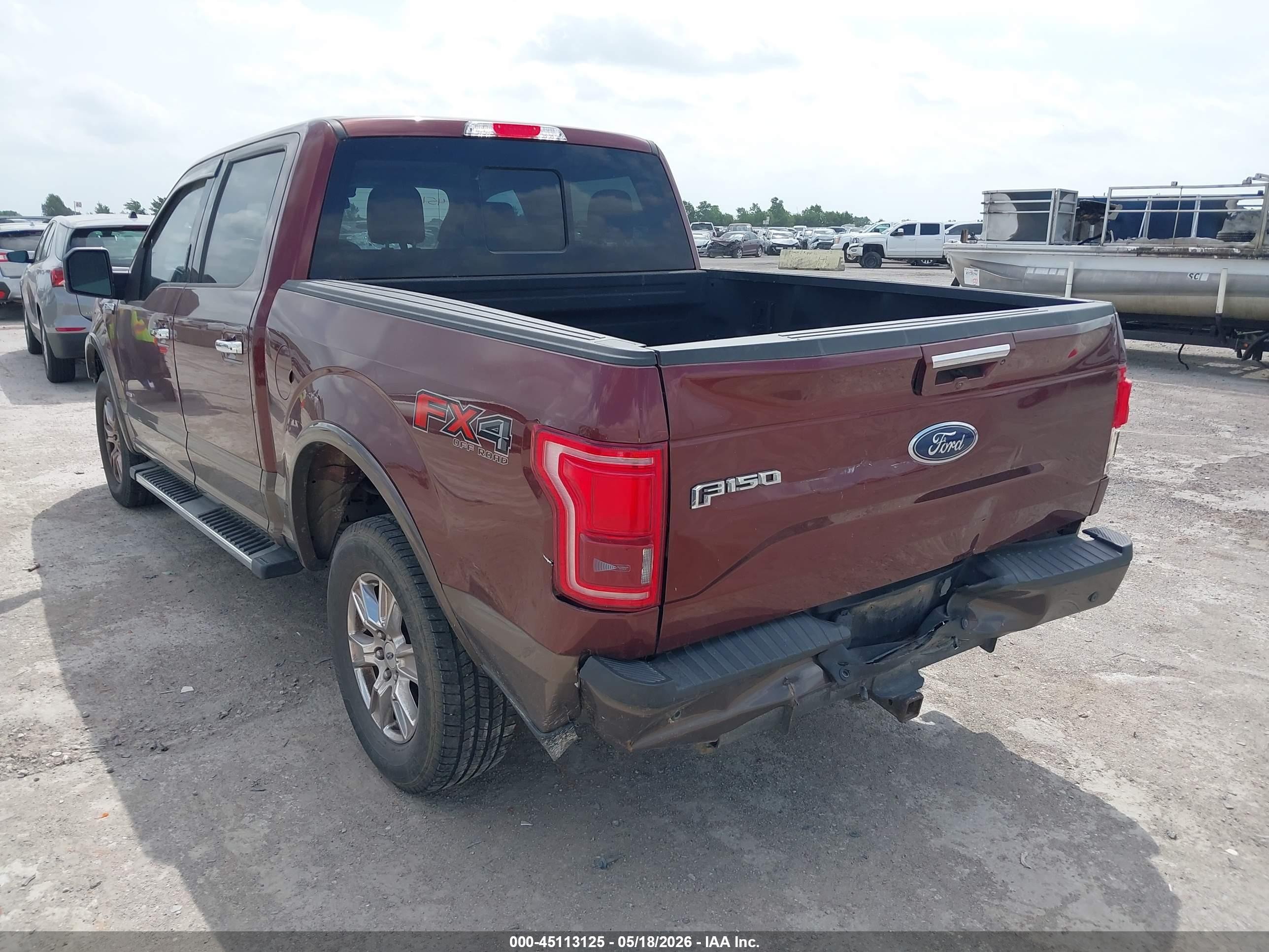 2015 Ford F-150 Lariat Red vin: 1FTEW1EG2FKE37740