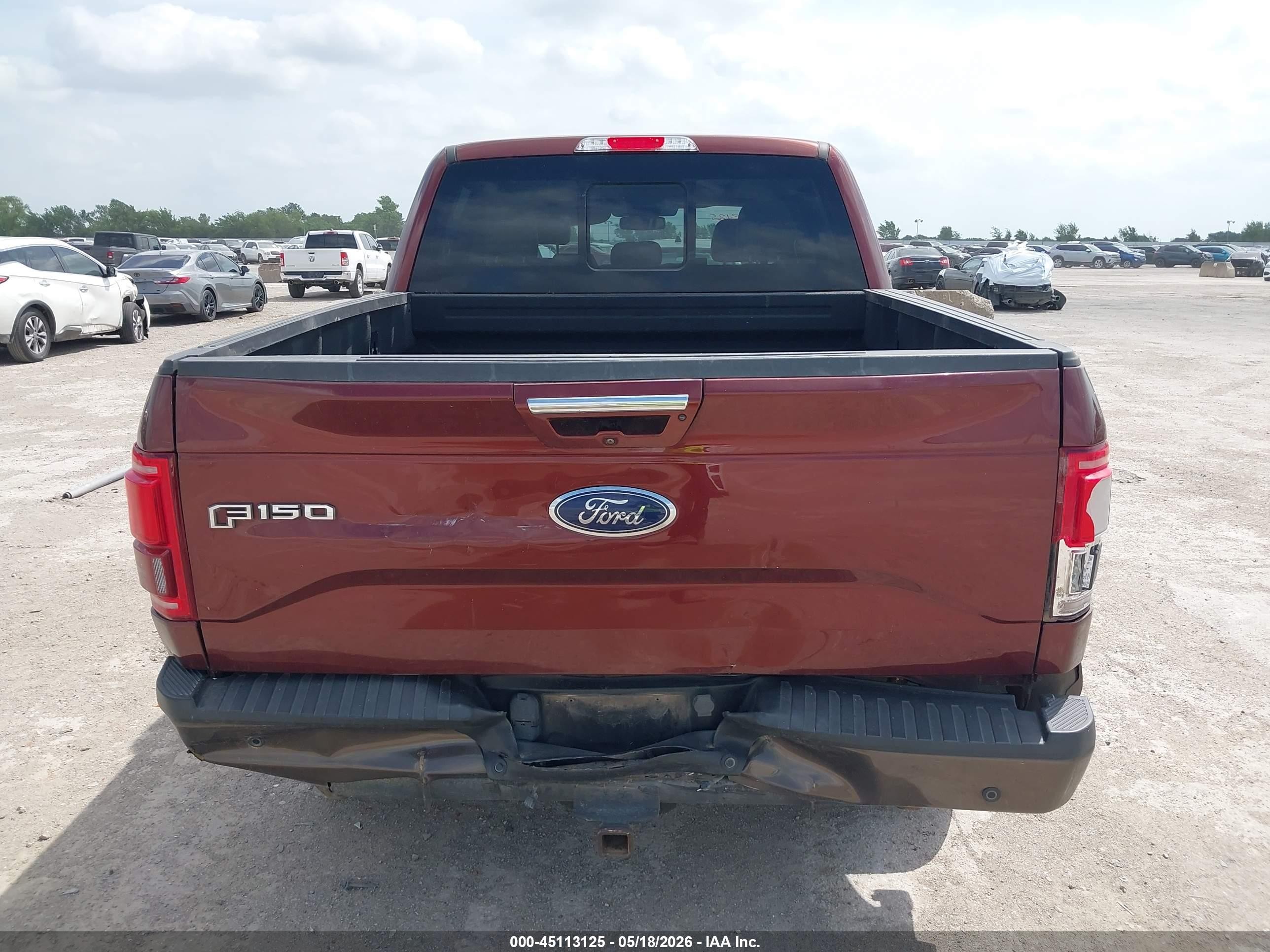2015 Ford F-150 Lariat Red vin: 1FTEW1EG2FKE37740