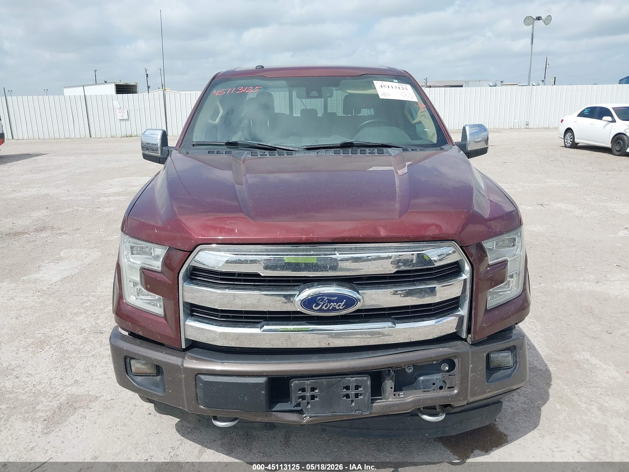2015 Ford F-150 Lariat Red vin: 1FTEW1EG2FKE37740