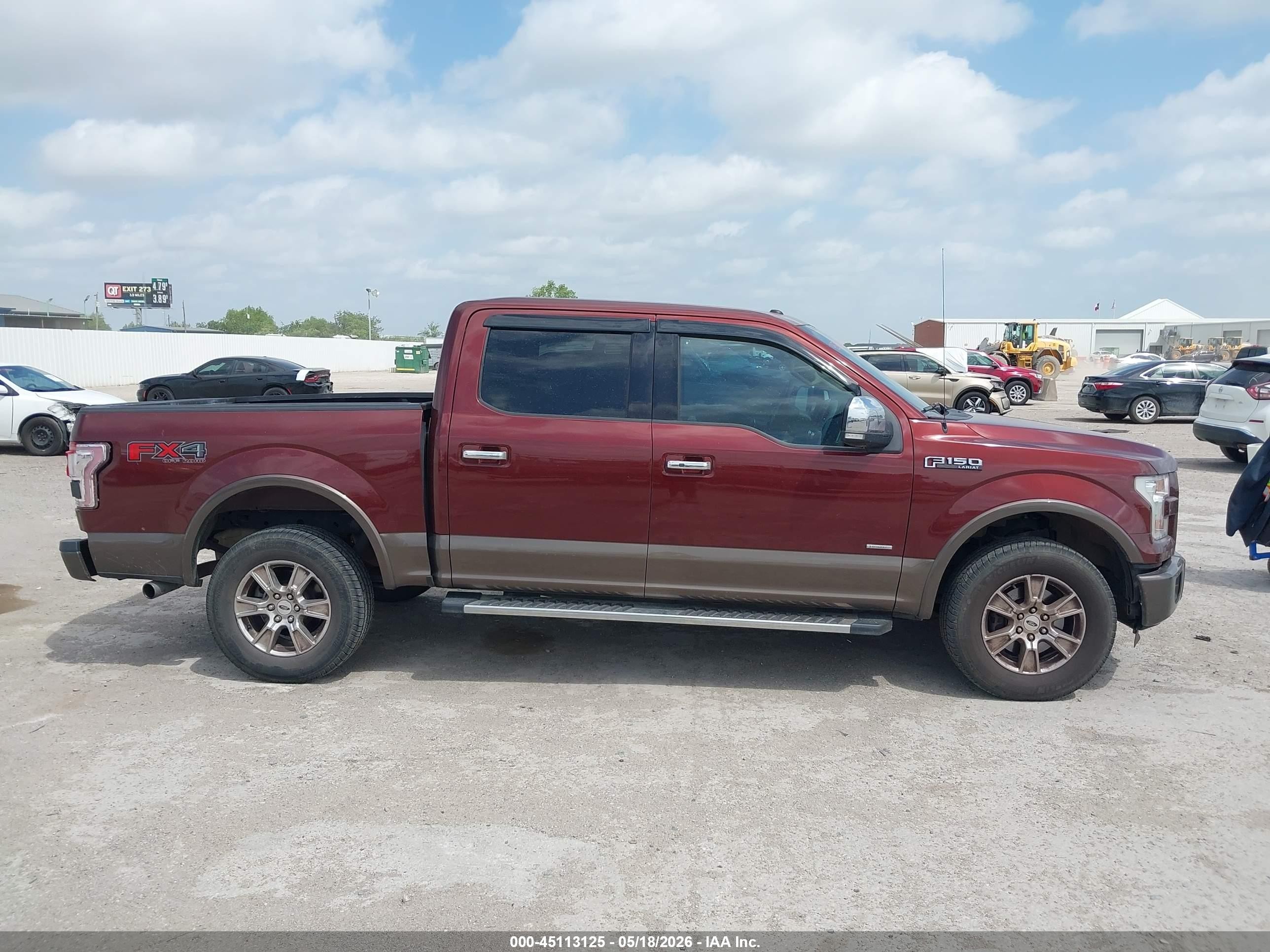 2015 Ford F-150 Lariat Red vin: 1FTEW1EG2FKE37740