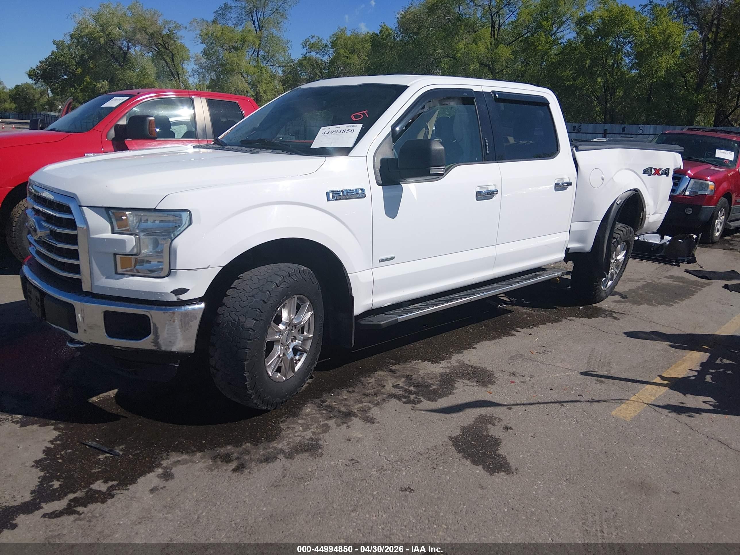 2015 Ford F-150 Xlt White vin: 1FTEW1EG2FKE75629