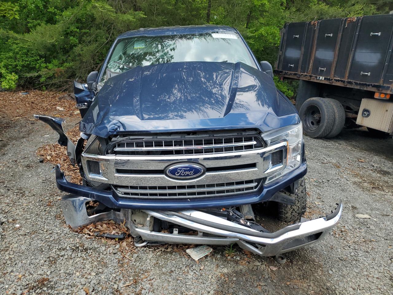 2018 Ford F150 Supercrew Blue vin: 1FTEW1EG2JFE40624 Damage: Front Bumper Reinforcement, Bent, > 12 Inches