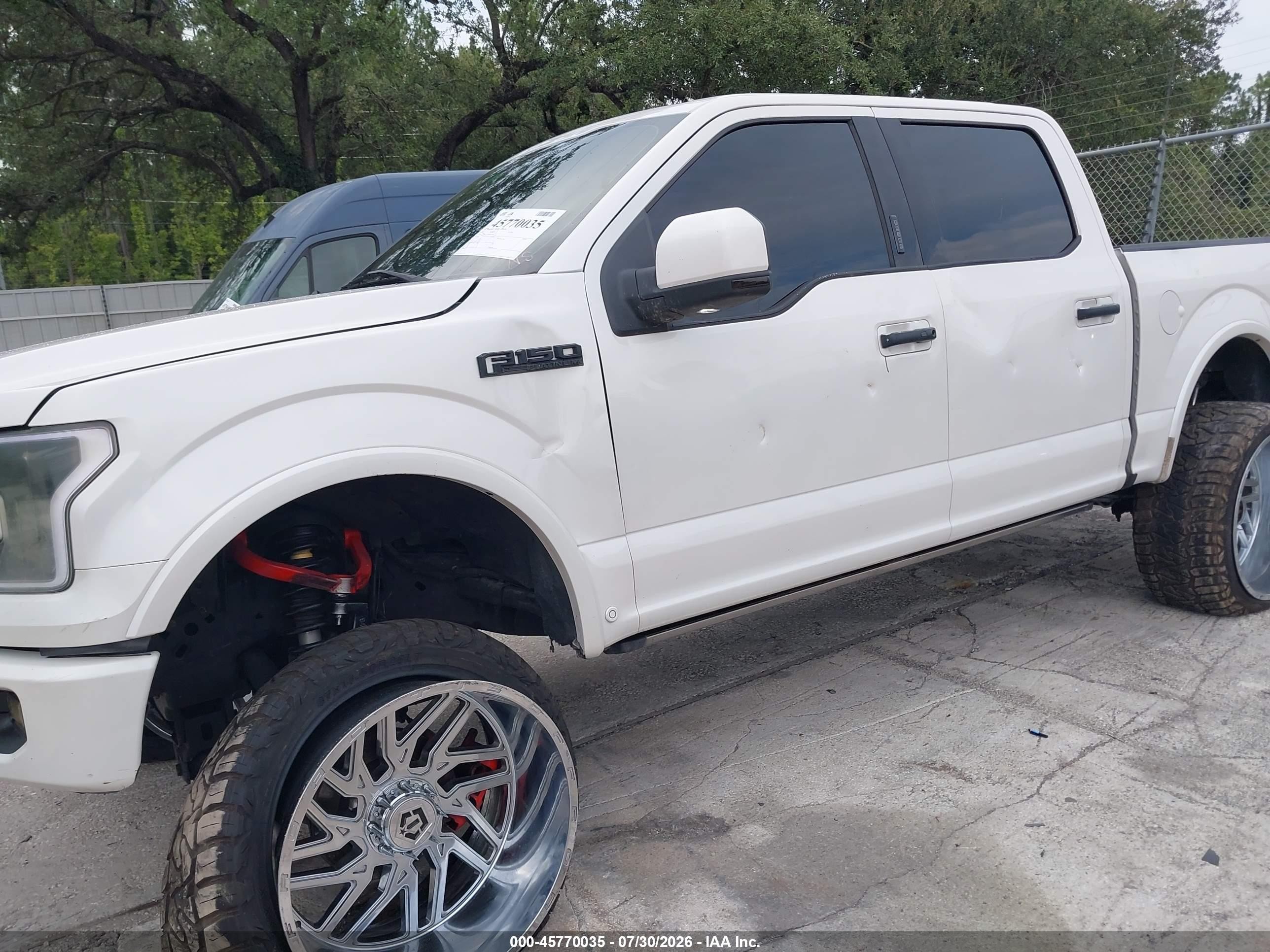 2015 Ford F-150 Platinum White vin: 1FTEW1EG3FFA67746