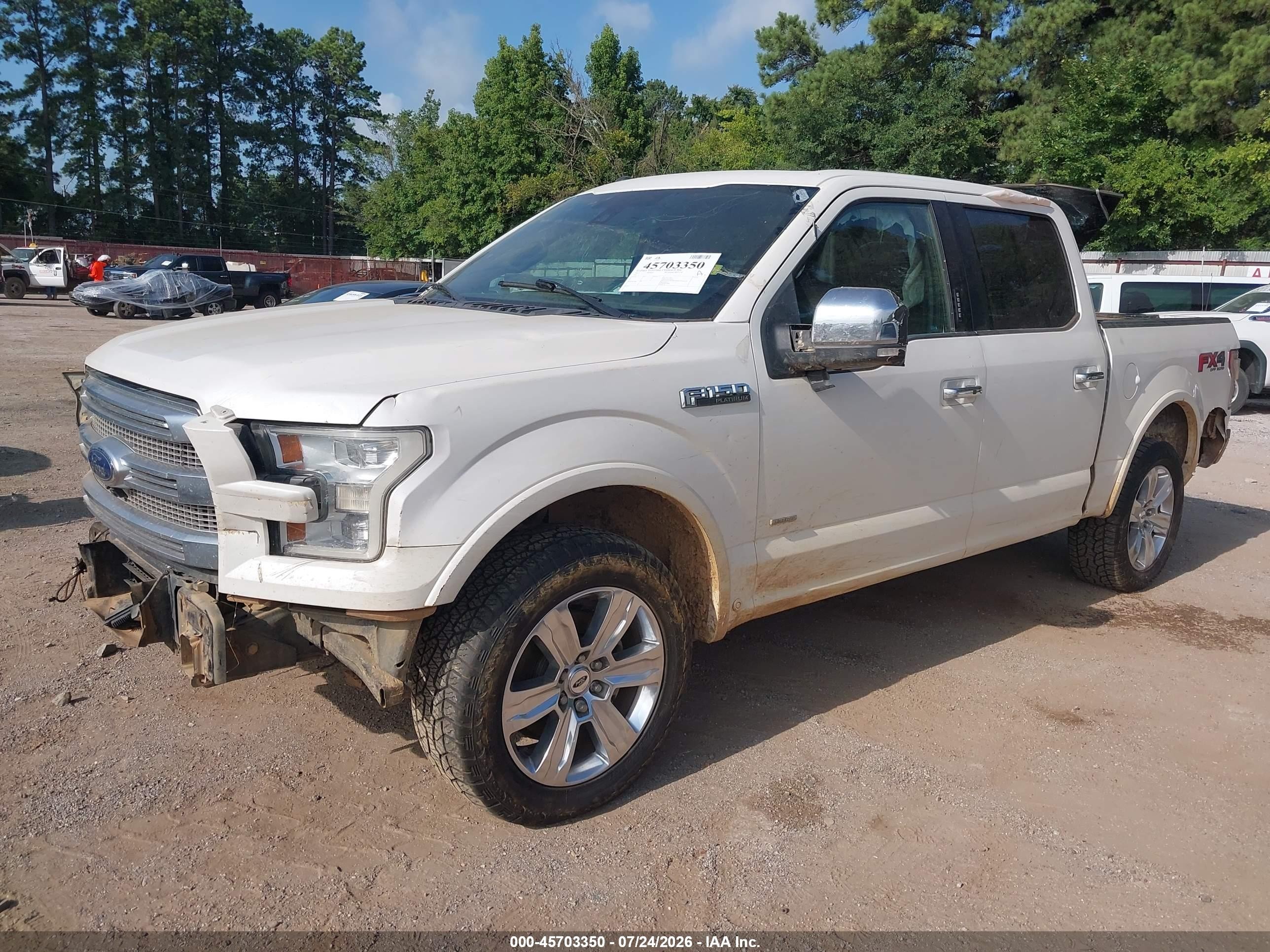 2015 Ford F-150 Platinum White vin: 1FTEW1EG3FFA98754