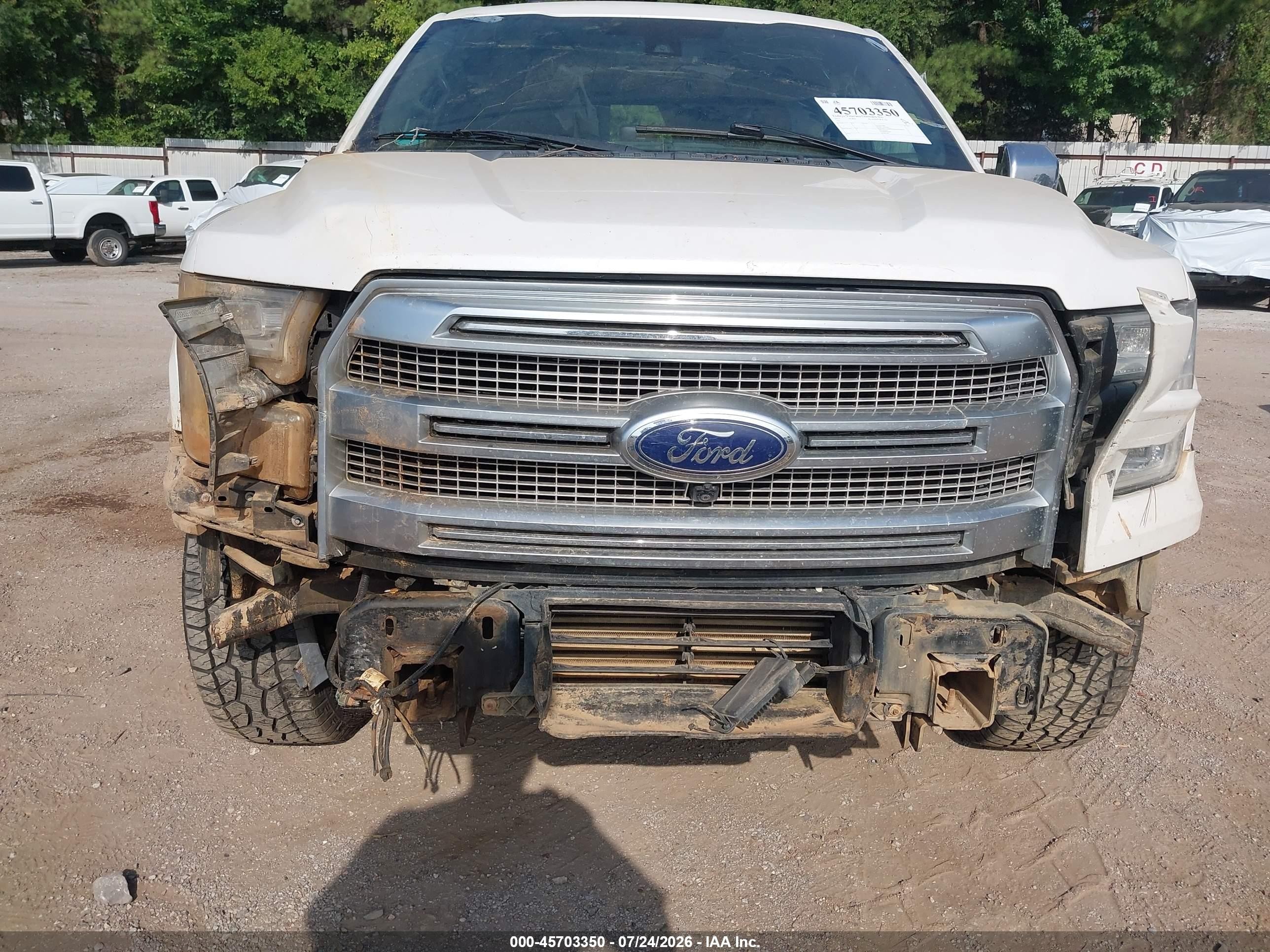 2015 Ford F-150 Platinum White vin: 1FTEW1EG3FFA98754