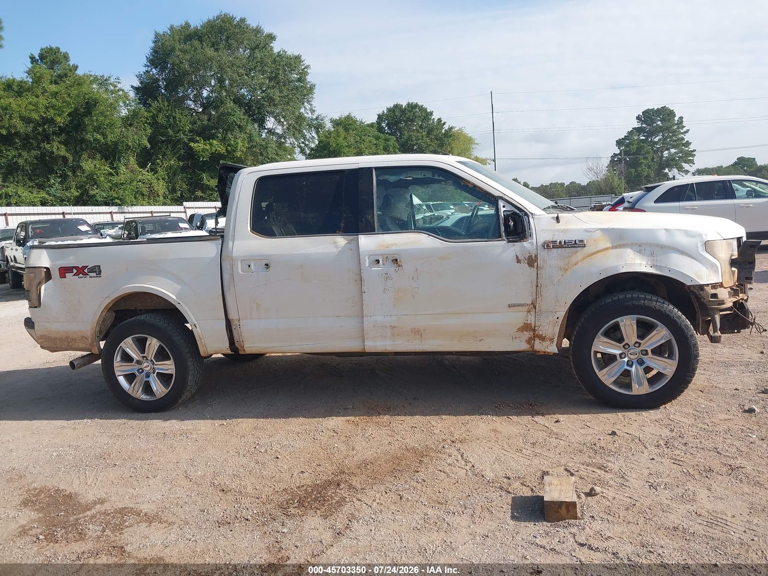 2015 Ford F-150 Platinum White vin: 1FTEW1EG3FFA98754